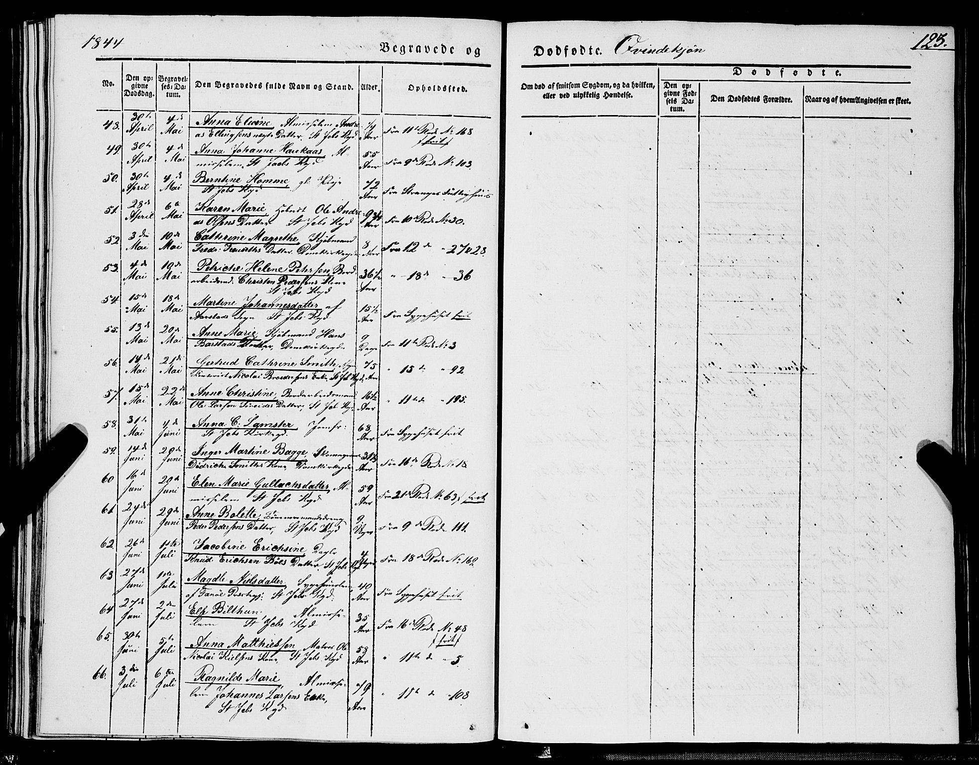 Domkirken sokneprestembete, AV/SAB-A-74801/H/Haa/L0040: Parish register (official) no. E 1, 1841-1853, p. 123