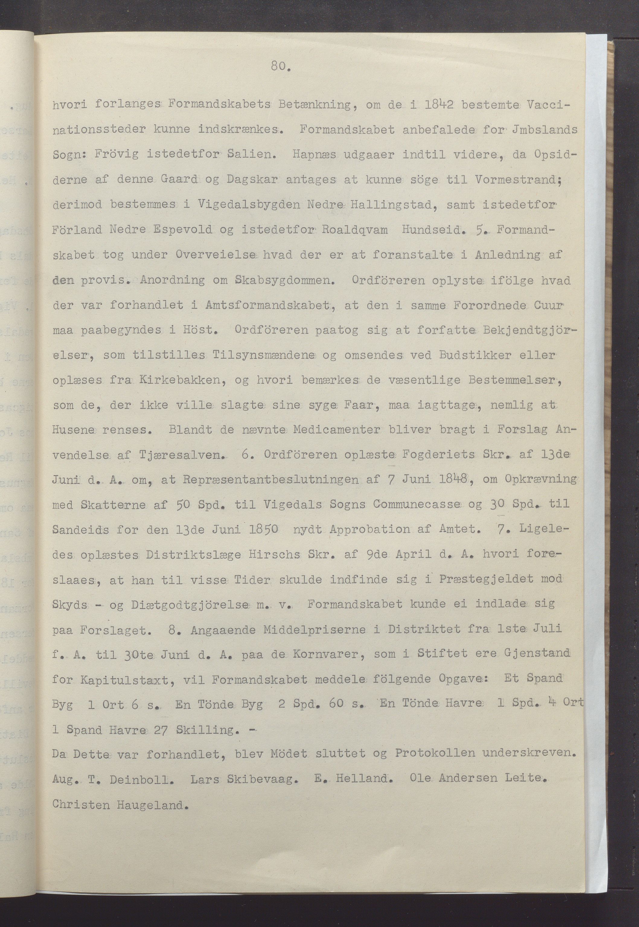 Vikedal kommune - Formannskapet, IKAR/K-100598/A/Ac/L0001: Avskrift av møtebok, 1837-1874, p. 80