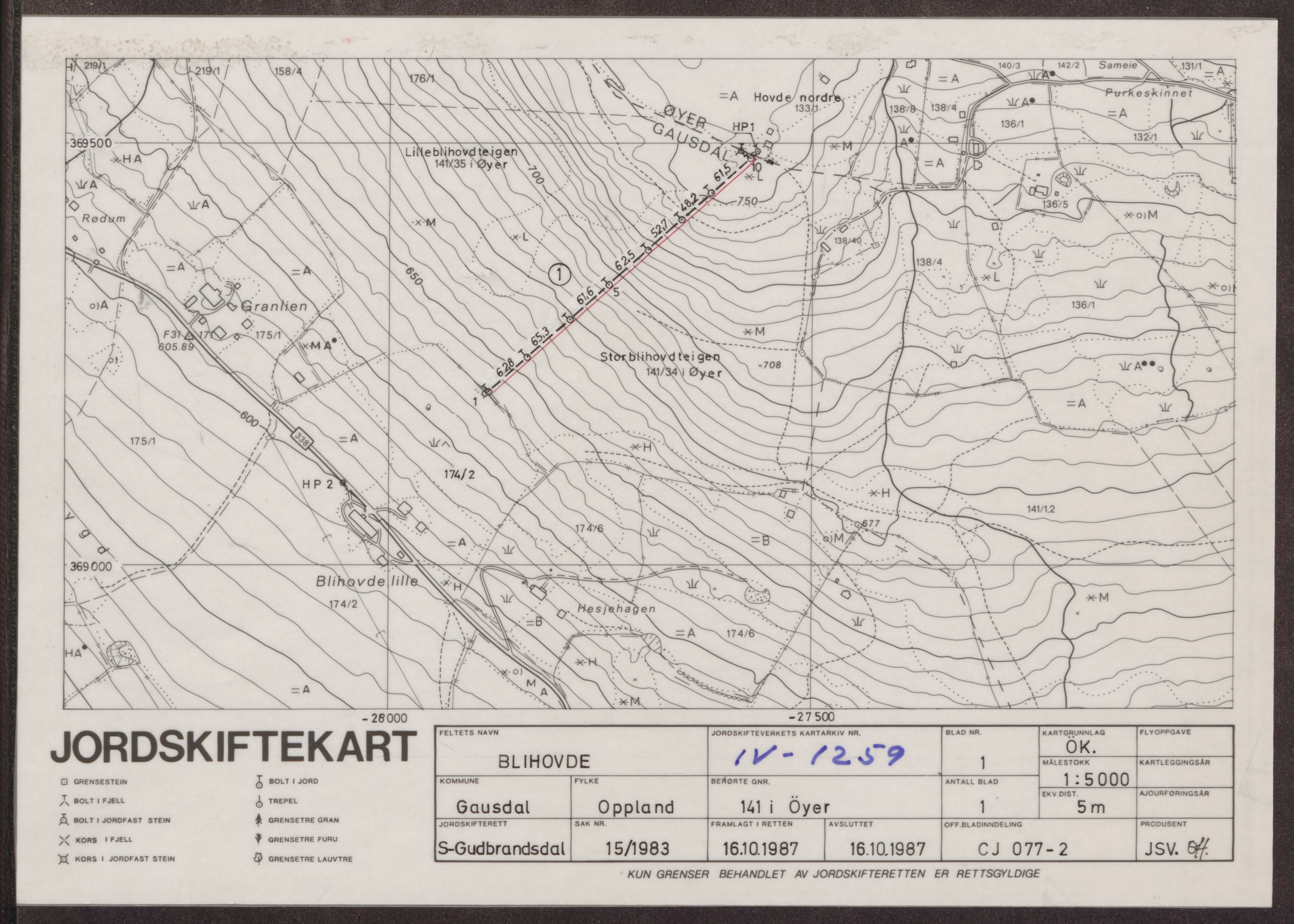 Jordskifteverkets kartarkiv, RA/S-3929/T, 1859-1988, p. 1609