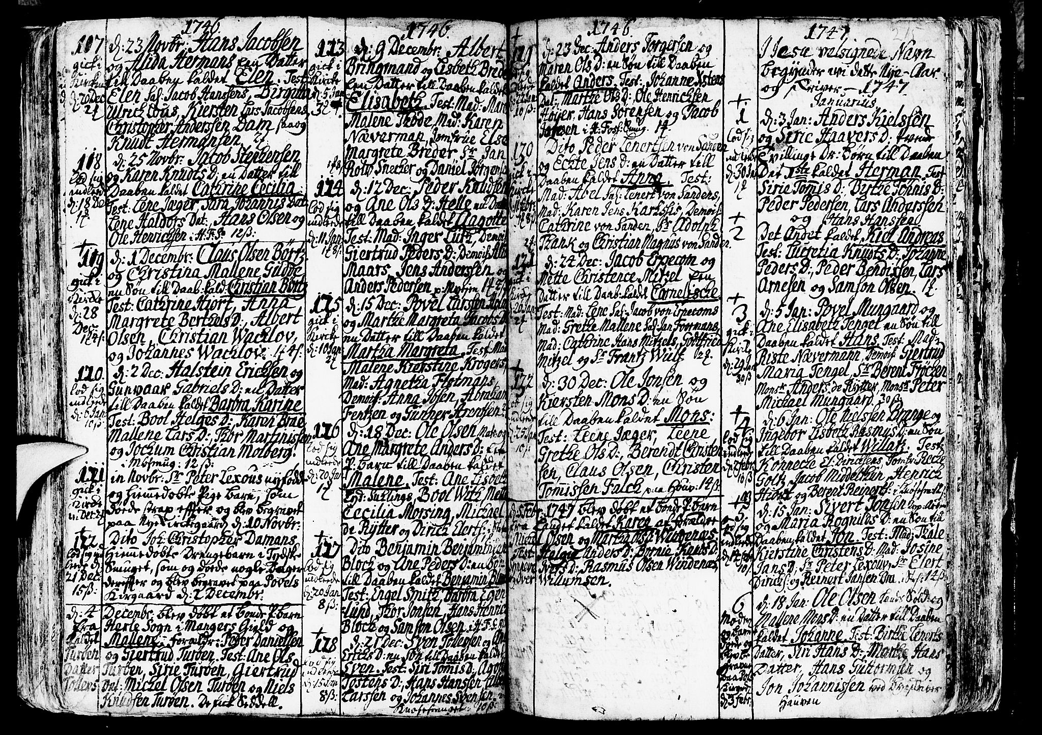 Nykirken Sokneprestembete, SAB/A-77101/H/Haa/L0003: Parish register (official) no. A 3, 1717-1764, p. 215