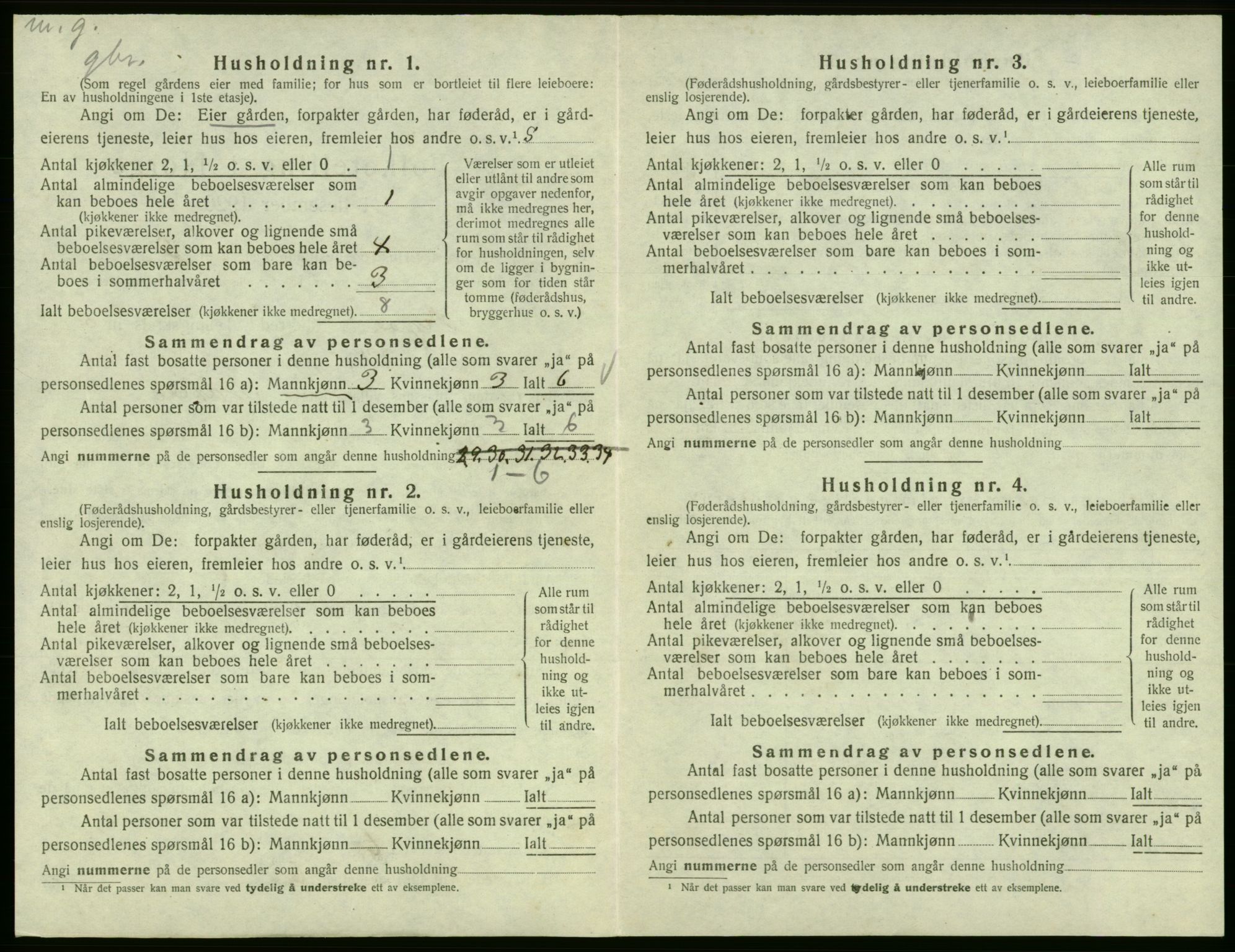 SAB, 1920 census for Fitjar, 1920, p. 323