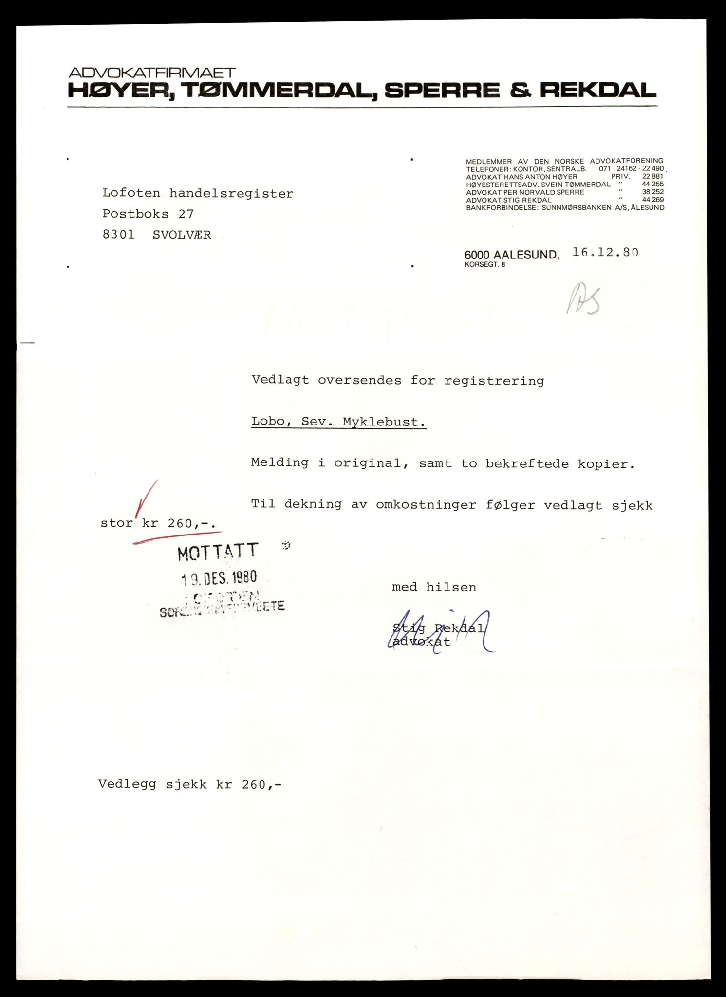 Lofoten sorenskriveri, SAT/A-0017/2/J/Jd/Jdc/L0011: Bilag, Lob-Lof, 1944-1990, p. 1