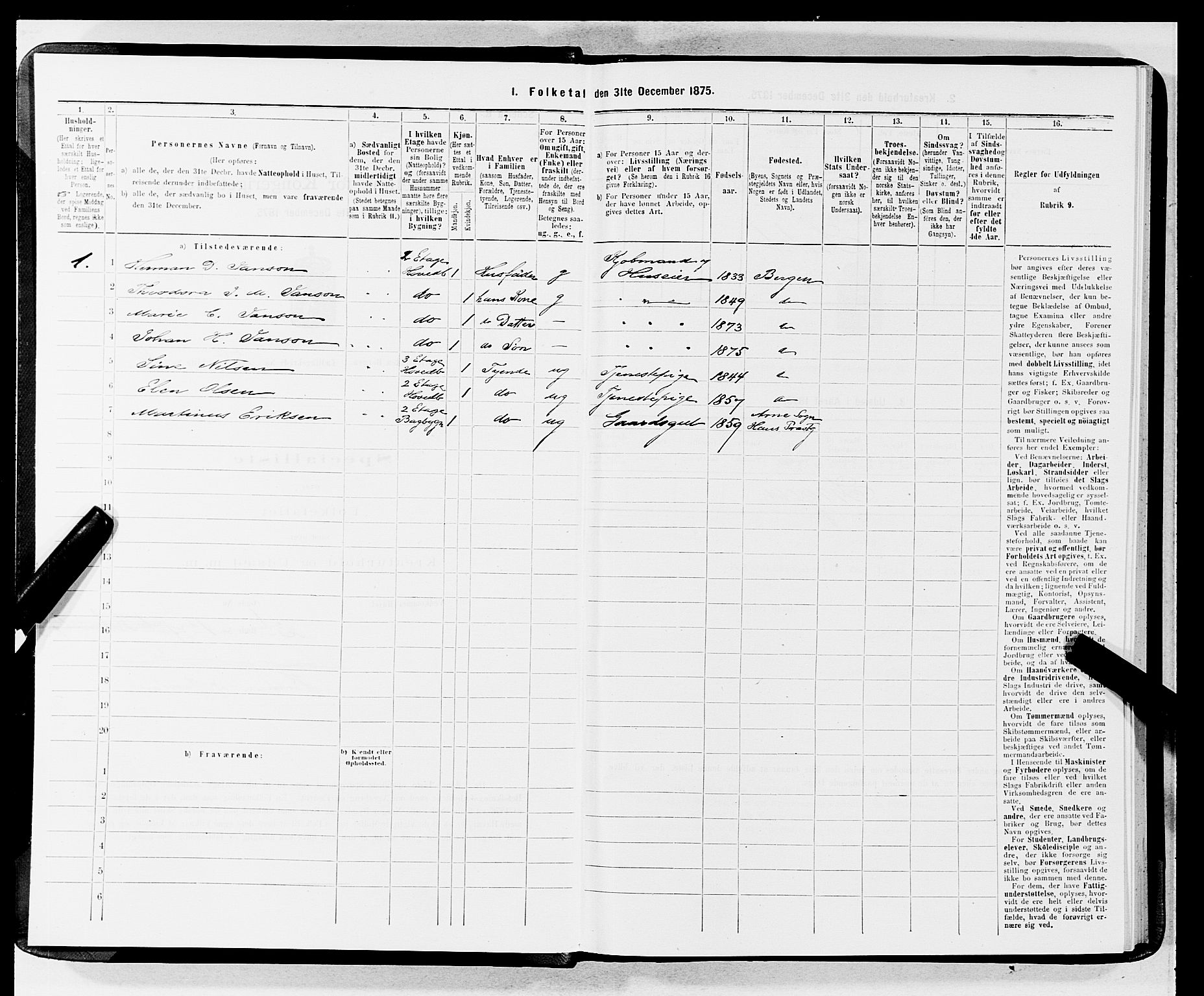 SAB, 1875 census for 1301 Bergen, 1875, p. 3102