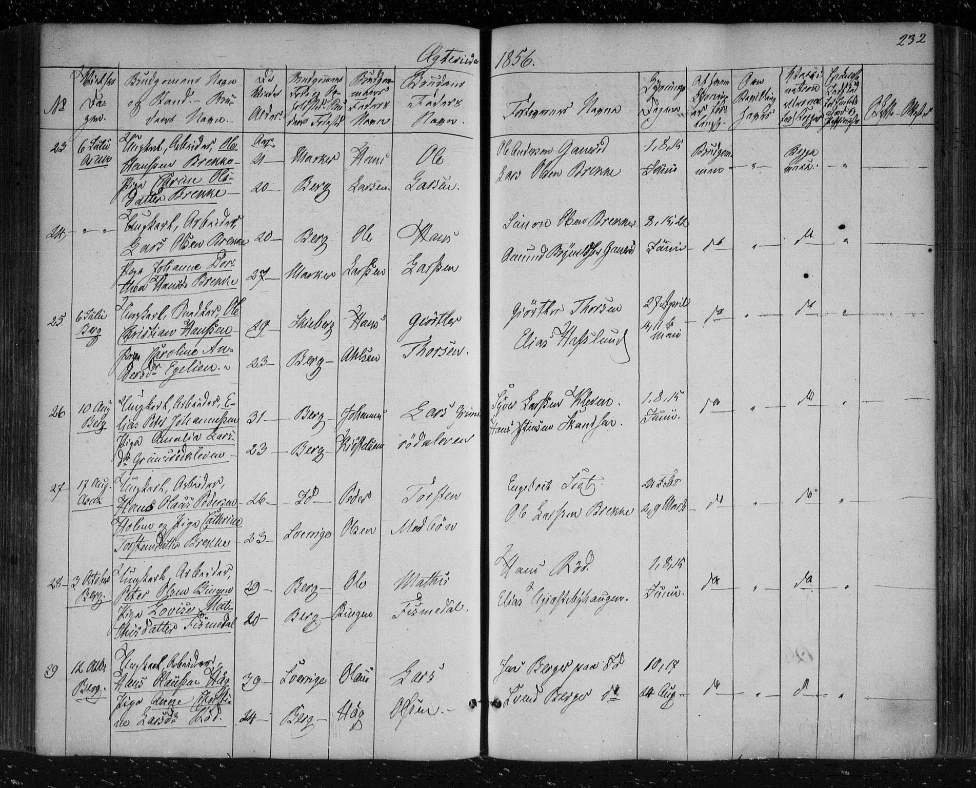 Berg prestekontor Kirkebøker, SAO/A-10902/F/Fa/L0004: Parish register (official) no. I 4, 1843-1860, p. 232