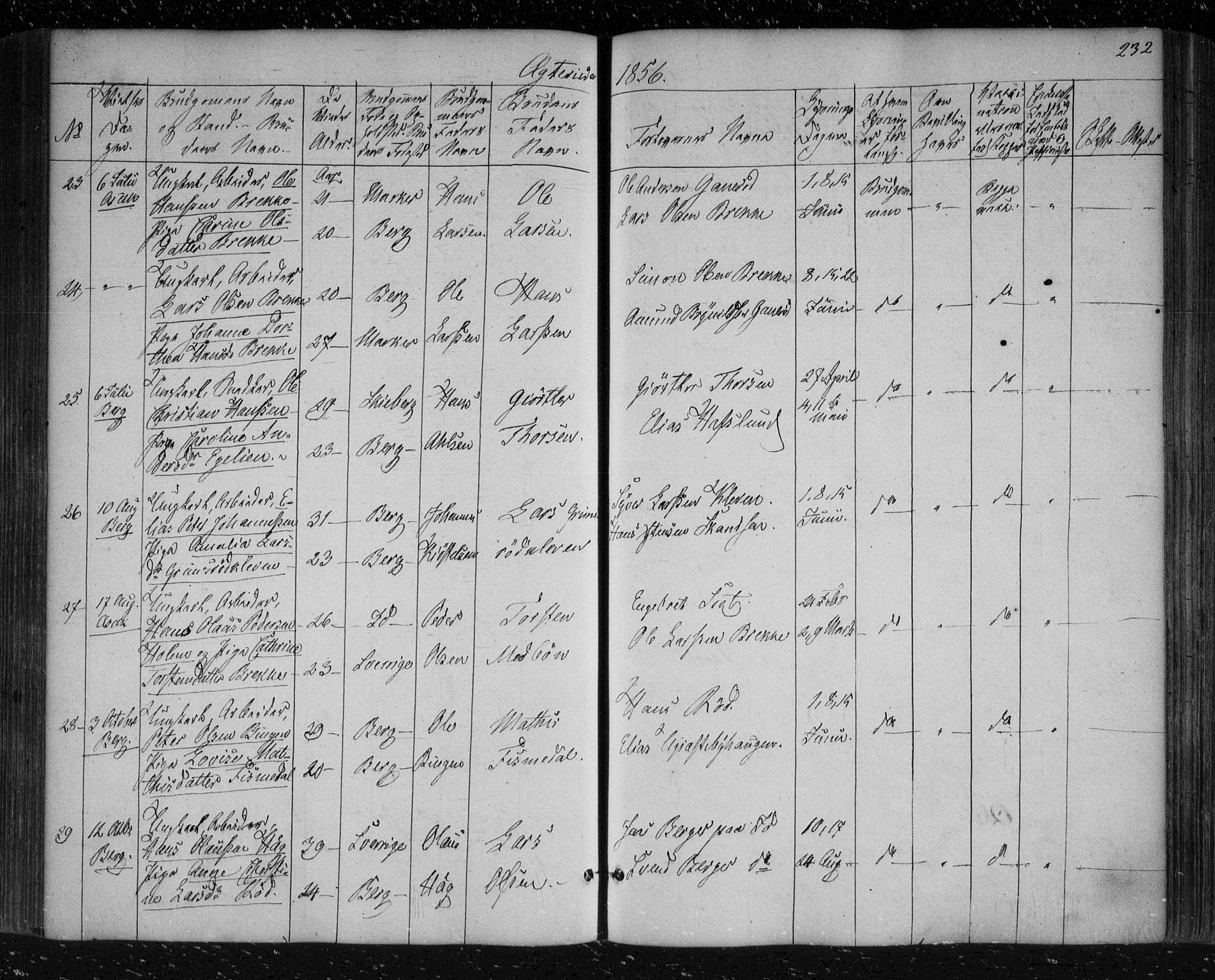 Berg prestekontor Kirkebøker, AV/SAO-A-10902/F/Fa/L0004: Parish register (official) no. I 4, 1843-1860, p. 232