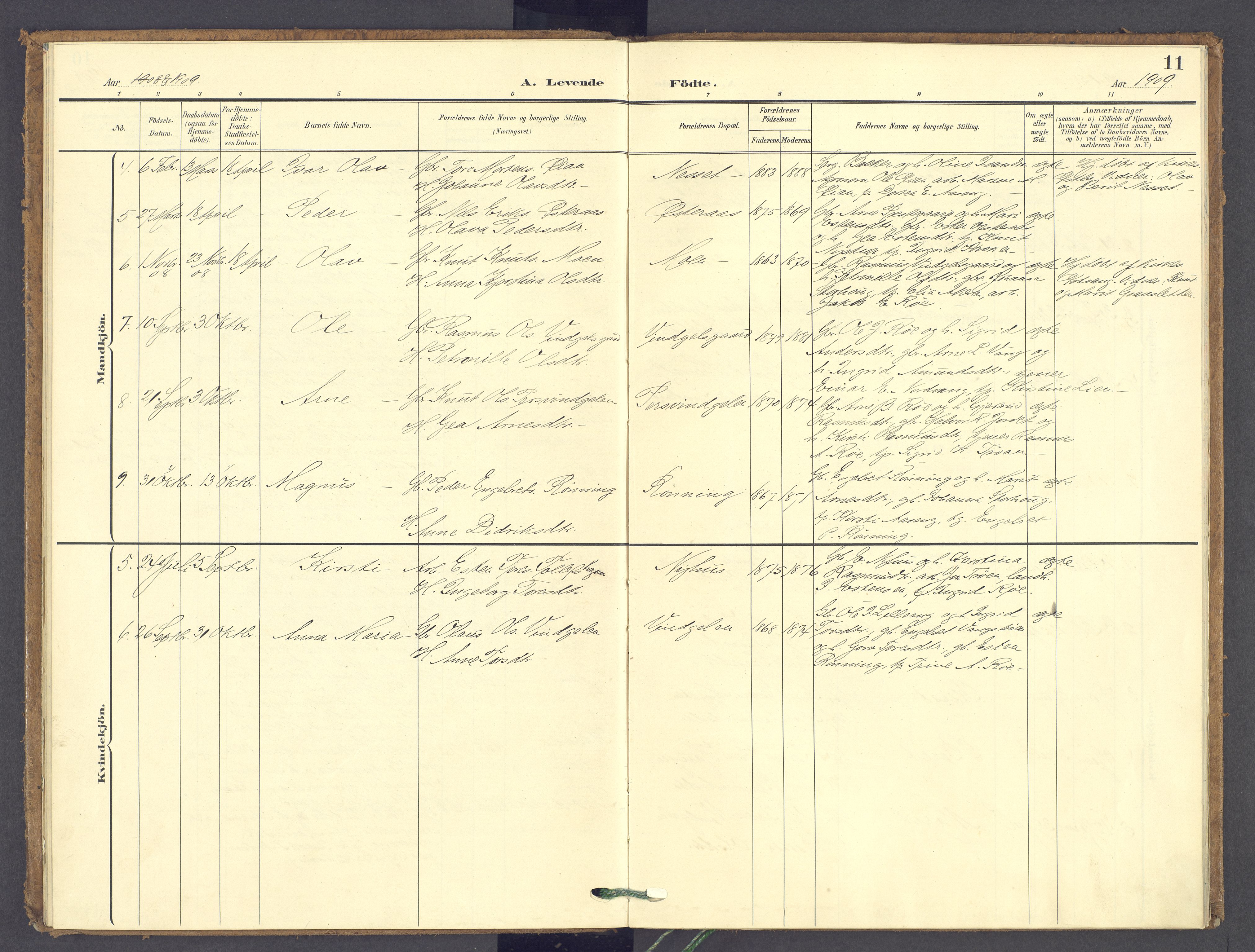 Tolga prestekontor, SAH/PREST-062/K/L0015: Parish register (official) no. 15, 1903-1946, p. 11