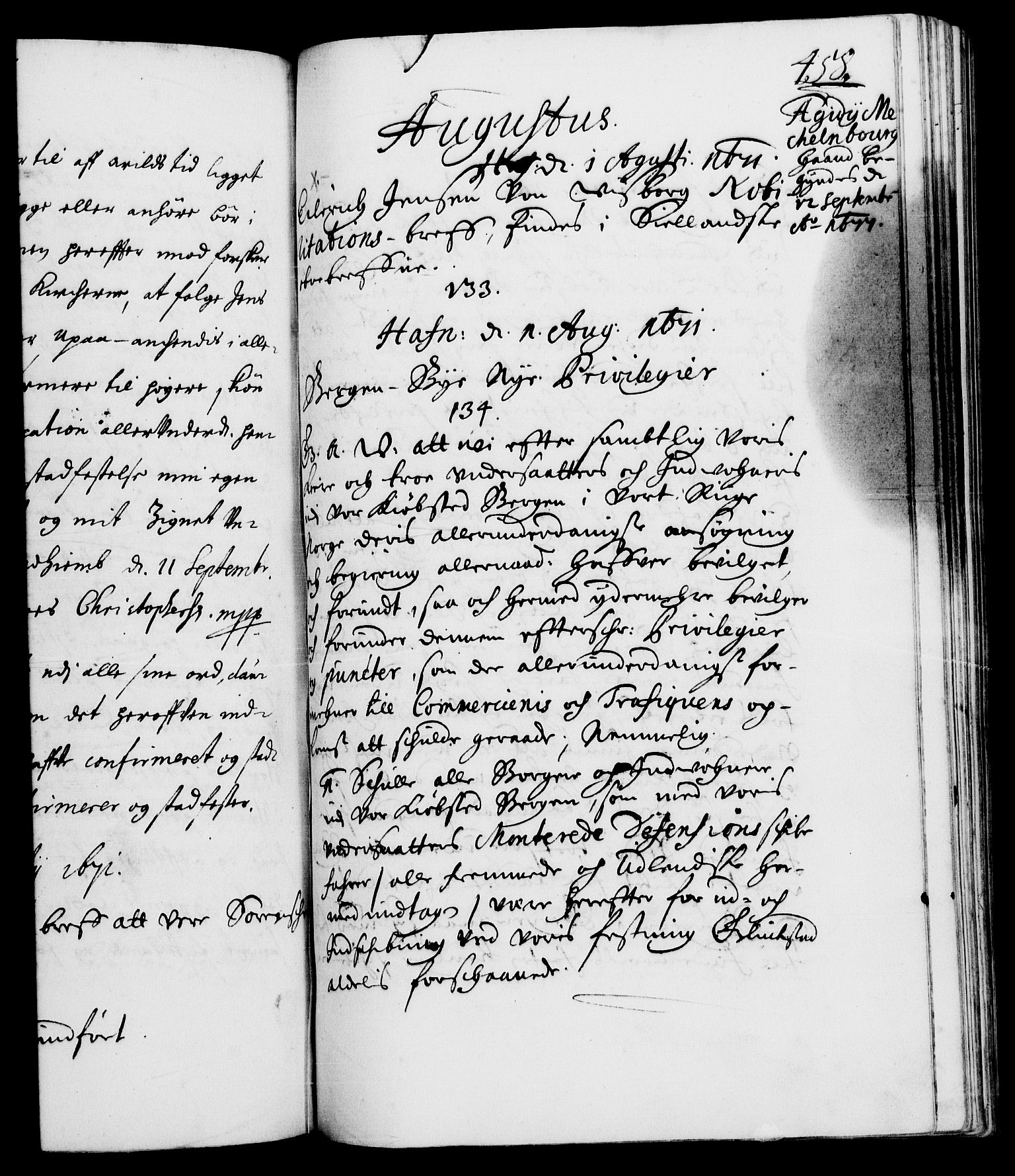 Danske Kanselli 1572-1799, RA/EA-3023/F/Fc/Fca/Fcaa/L0011: Norske registre (mikrofilm), 1670-1673, p. 458a