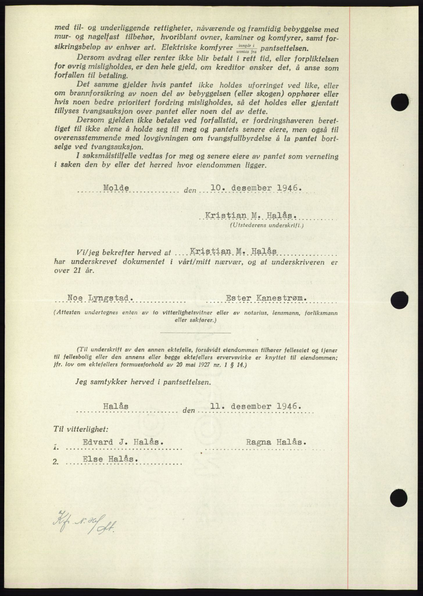 Nordmøre sorenskriveri, AV/SAT-A-4132/1/2/2Ca: Mortgage book no. B95, 1946-1947, Diary no: : 2668/1946