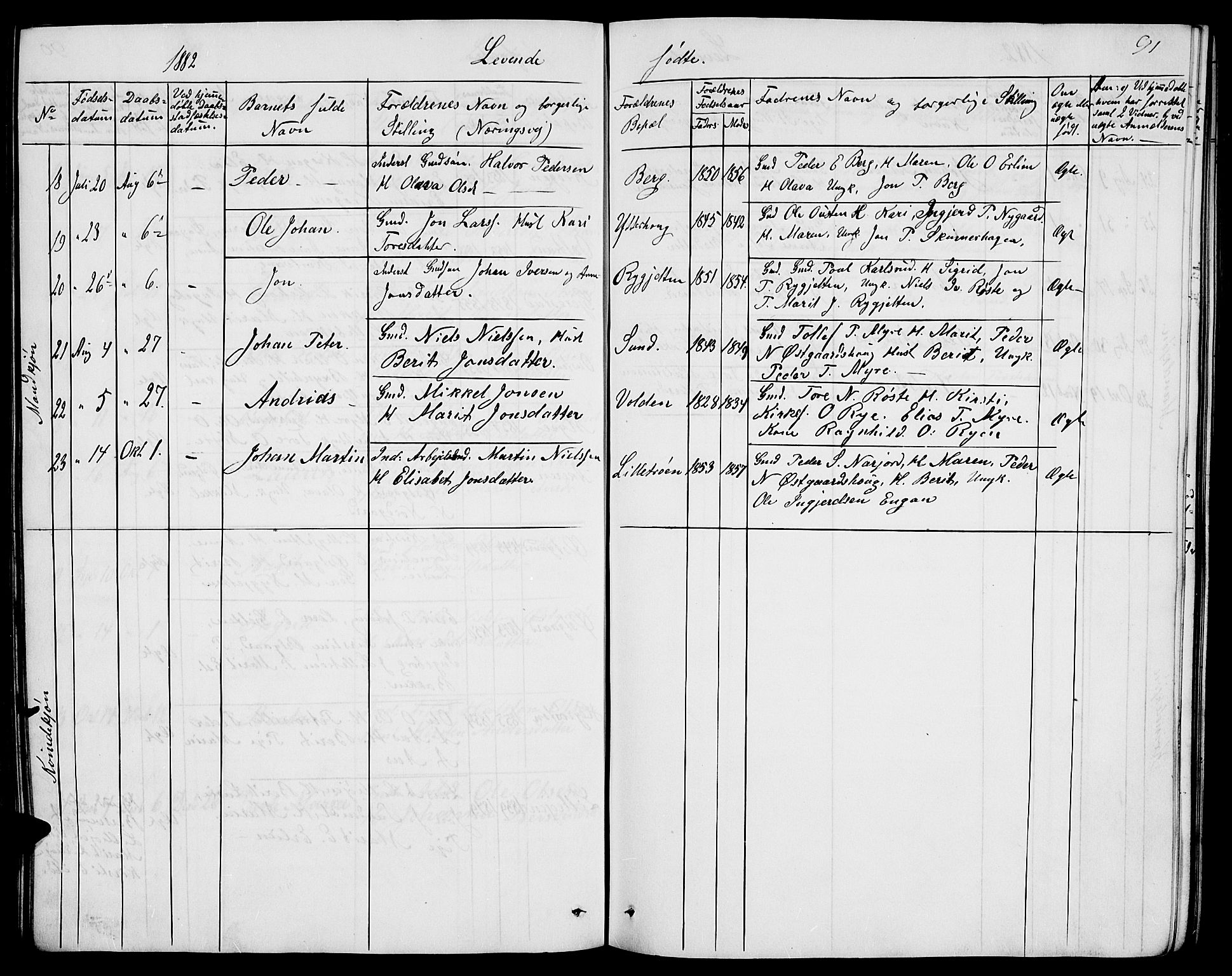 Tolga prestekontor, AV/SAH-PREST-062/L/L0004: Parish register (copy) no. 4, 1845-1887, p. 91