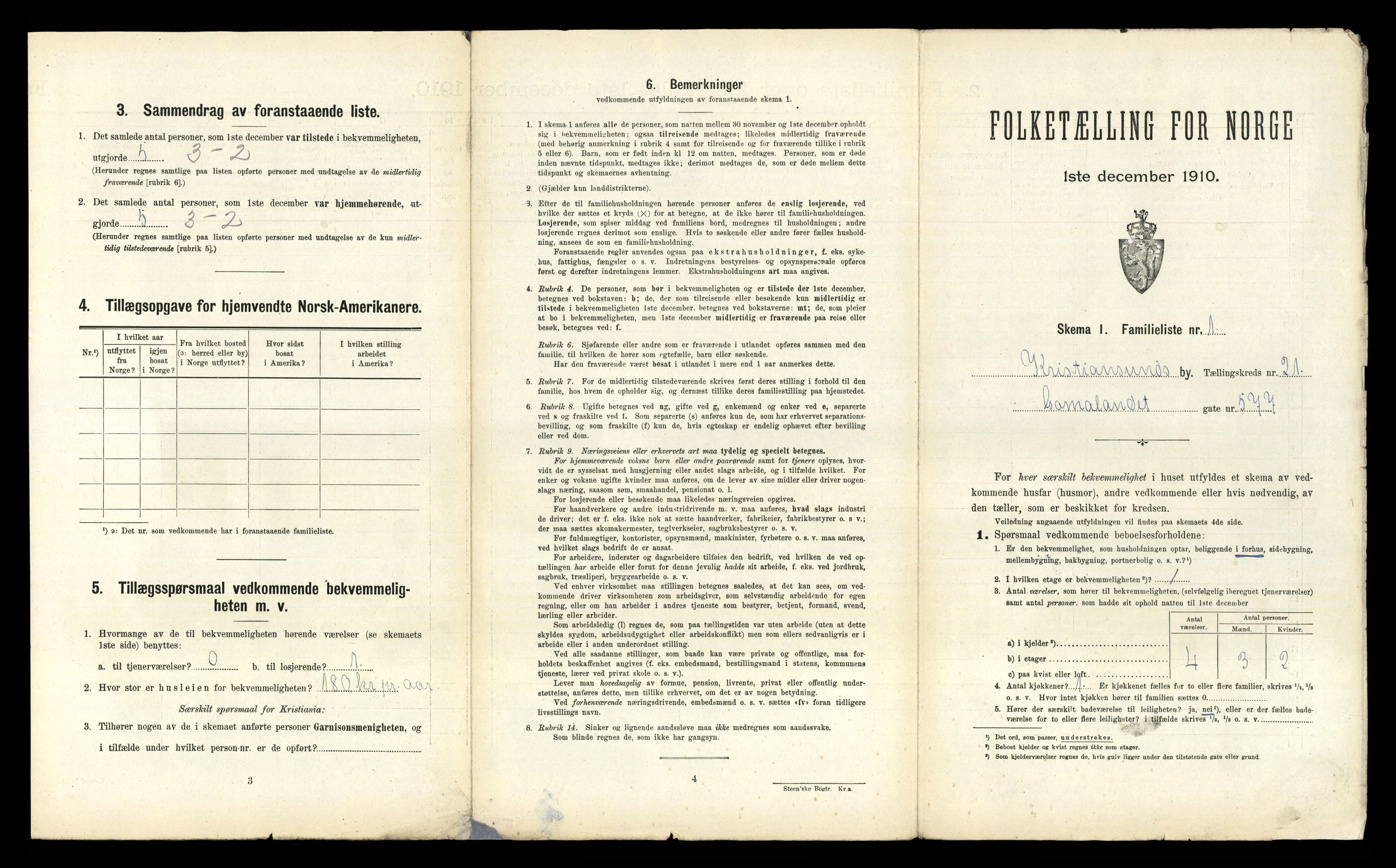 RA, 1910 census for Kristiansund, 1910, p. 7871