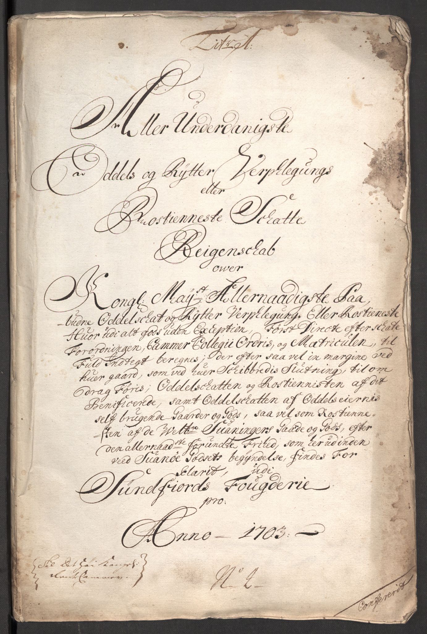 Rentekammeret inntil 1814, Reviderte regnskaper, Fogderegnskap, AV/RA-EA-4092/R53/L3427: Fogderegnskap Sunn- og Nordfjord, 1703, p. 24