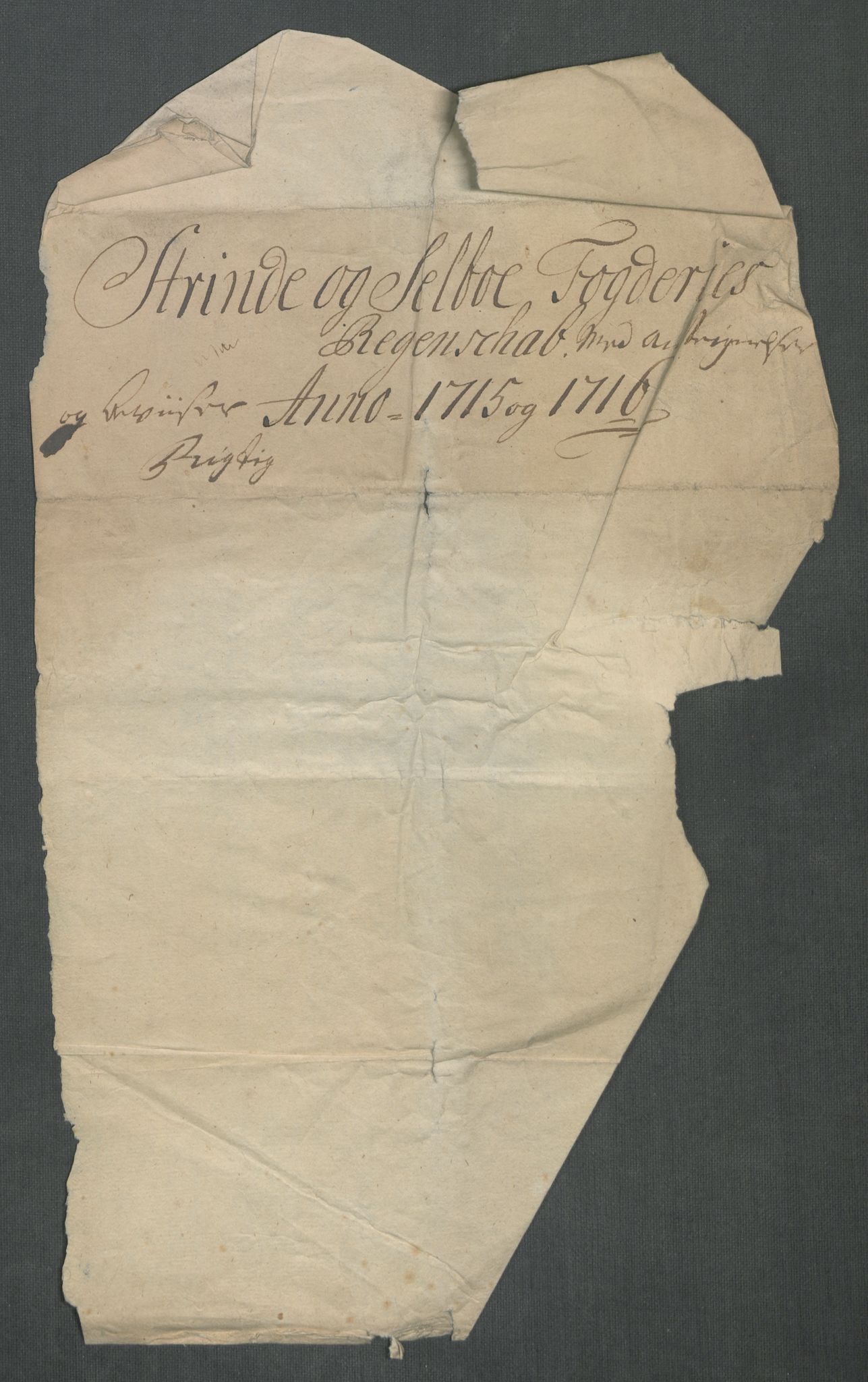 Rentekammeret inntil 1814, Reviderte regnskaper, Fogderegnskap, AV/RA-EA-4092/R61/L4115: Fogderegnskap Strinda og Selbu, 1715-1716, p. 3