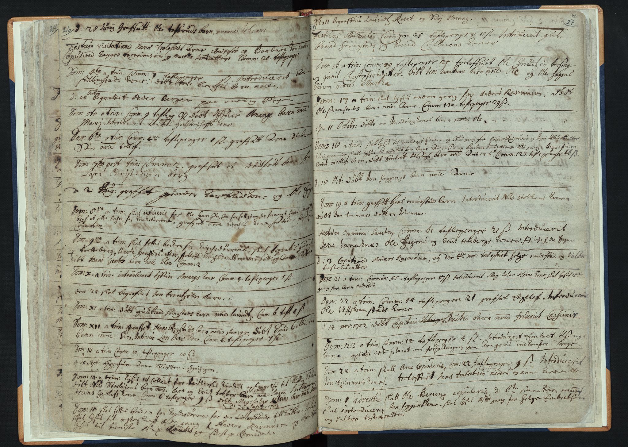 Løten prestekontor, SAH/PREST-022/K/Ka/L0001: Parish register (official) no. 1, 1694-1711, p. 26-27