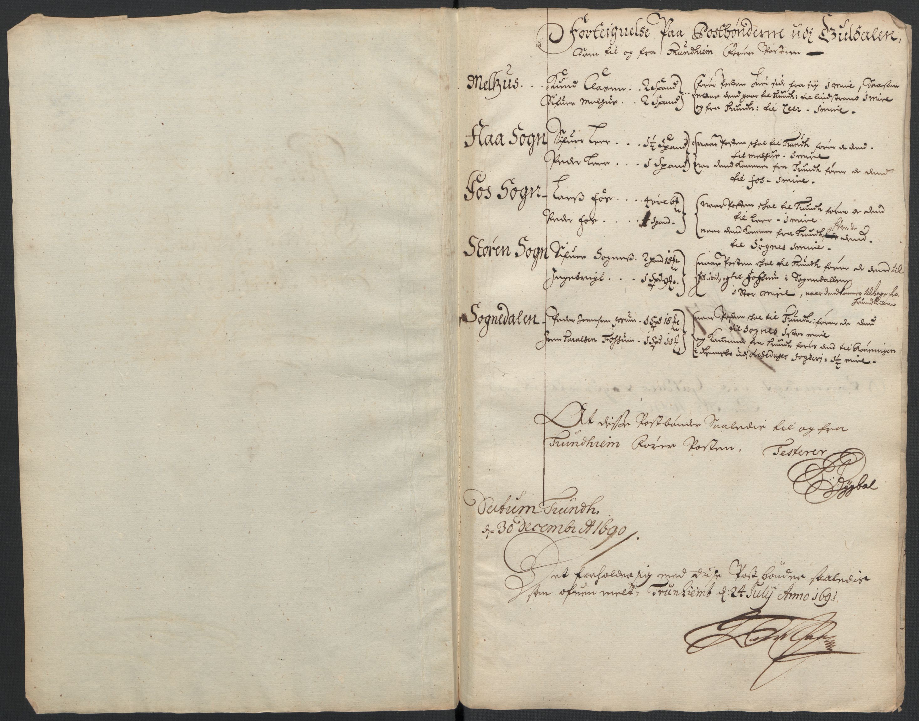 Rentekammeret inntil 1814, Reviderte regnskaper, Fogderegnskap, RA/EA-4092/R59/L3940: Fogderegnskap Gauldal, 1689-1690, p. 401