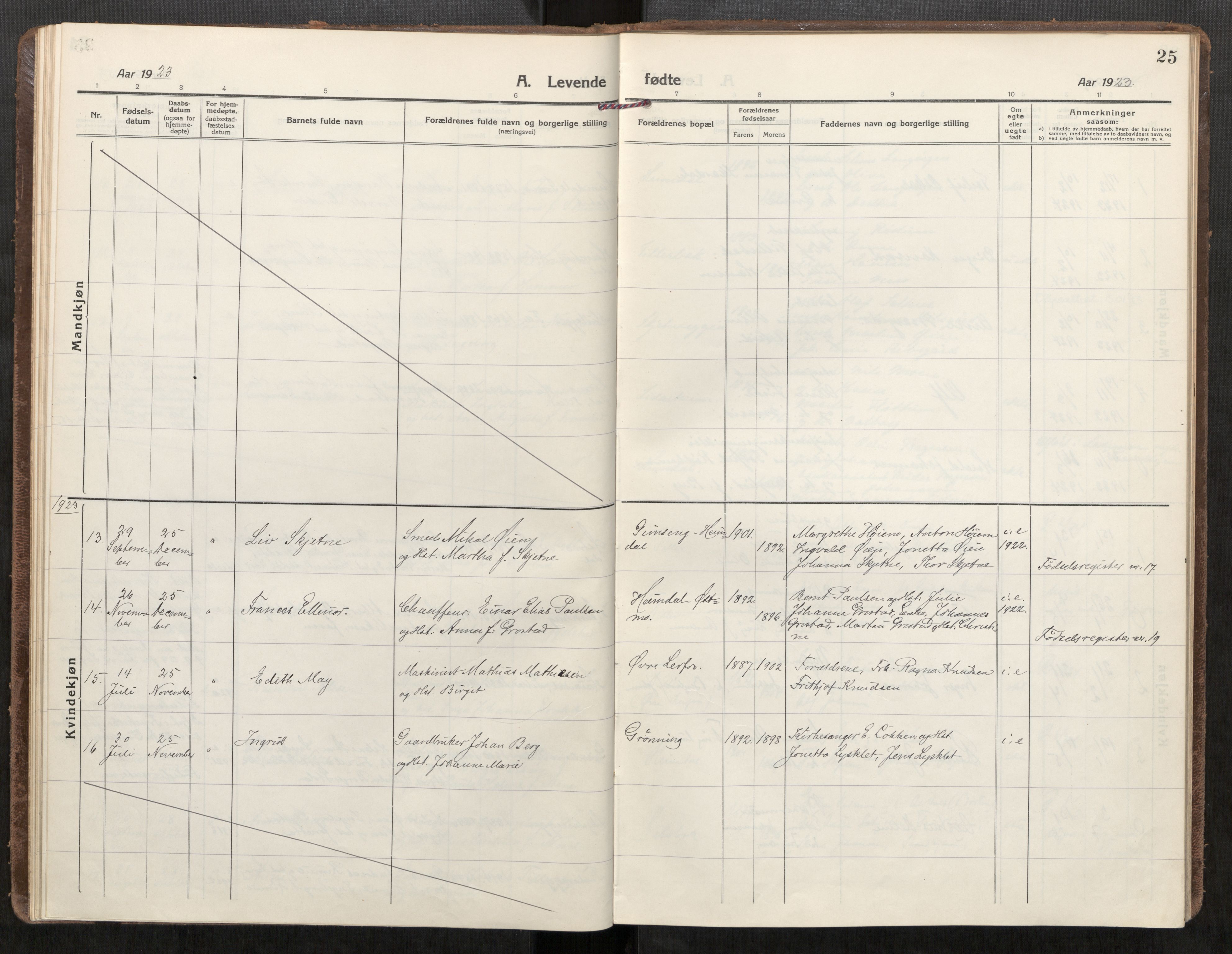 Klæbu sokneprestkontor, SAT/A-1112: Parish register (official) no. 3, 1917-1924, p. 25