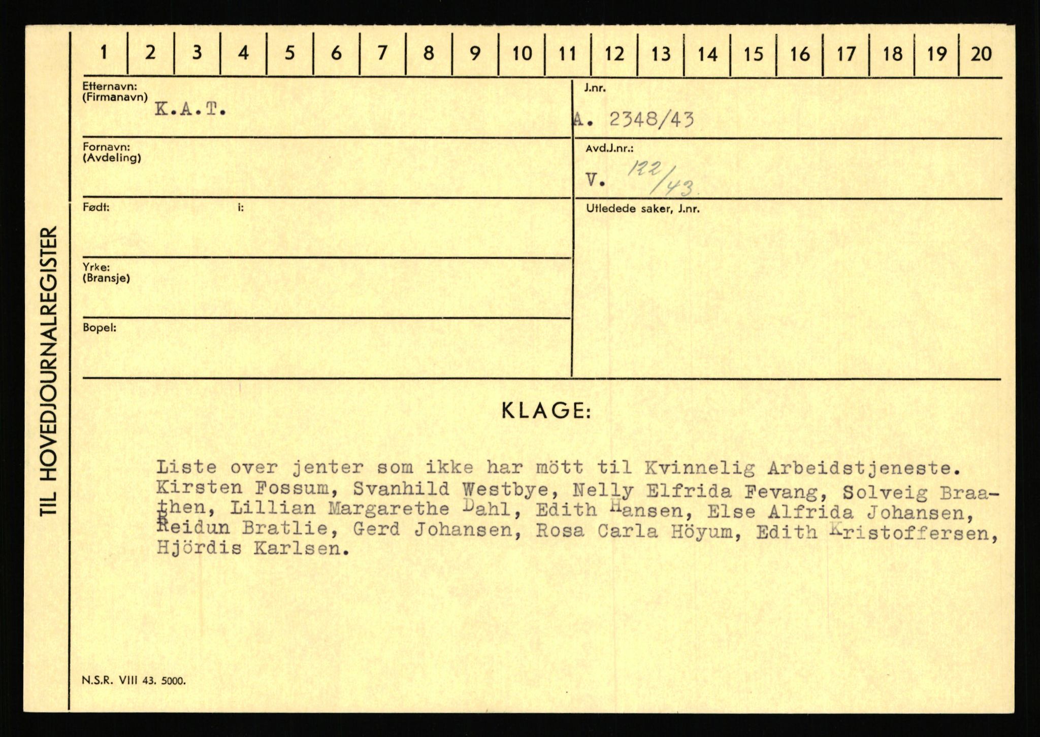 Statspolitiet - Hovedkontoret / Osloavdelingen, AV/RA-S-1329/C/Ca/L0008: Johan(nes)sen - Knoph, 1943-1945, p. 3908