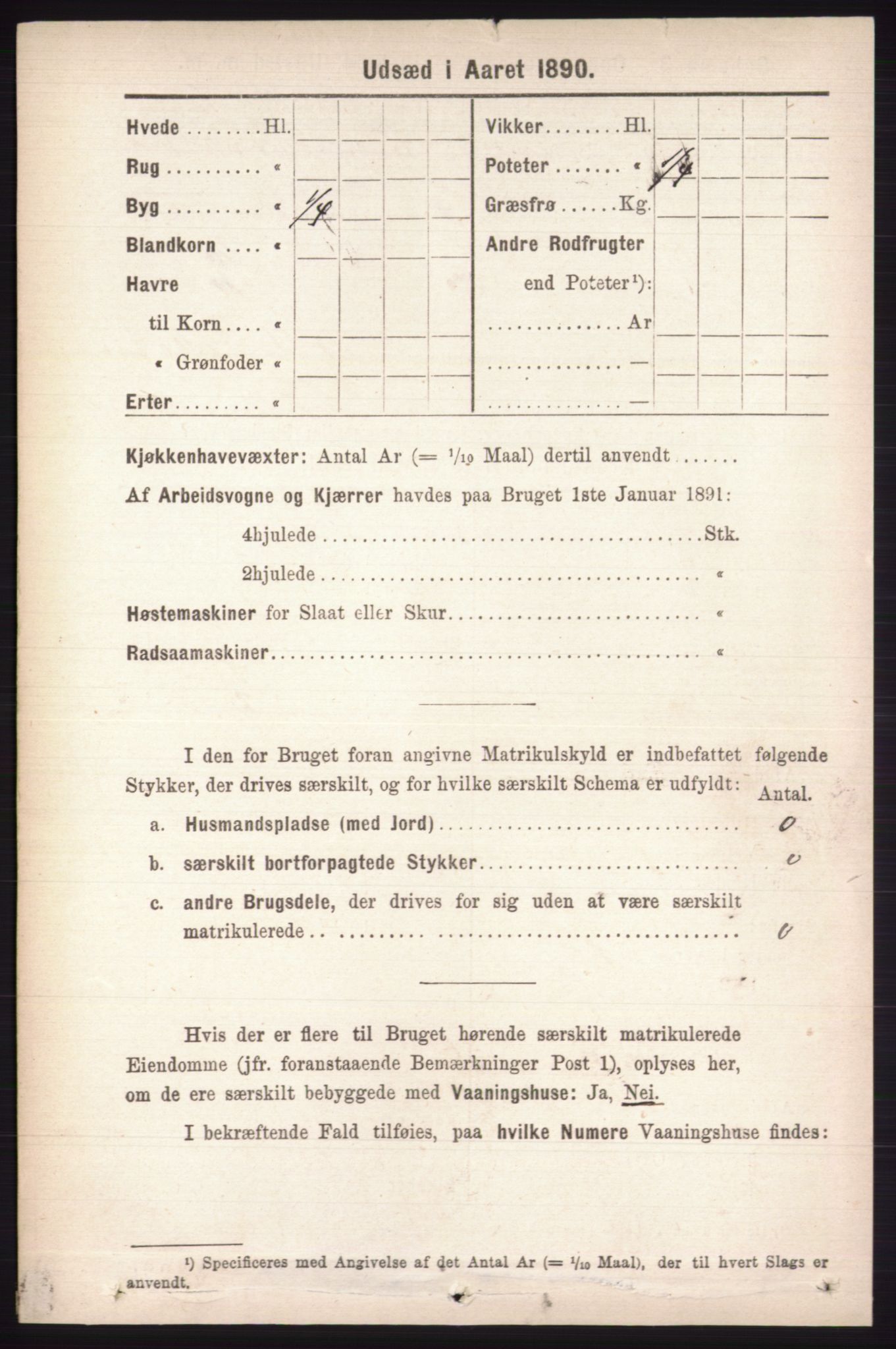 RA, 1891 census for 0438 Lille Elvedalen, 1891, p. 4525