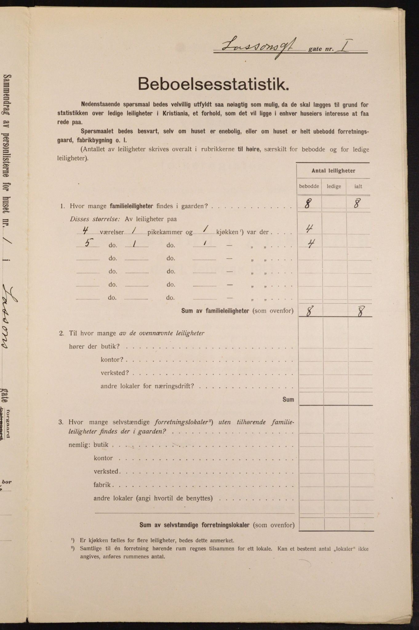 OBA, Municipal Census 1913 for Kristiania, 1913, p. 56965