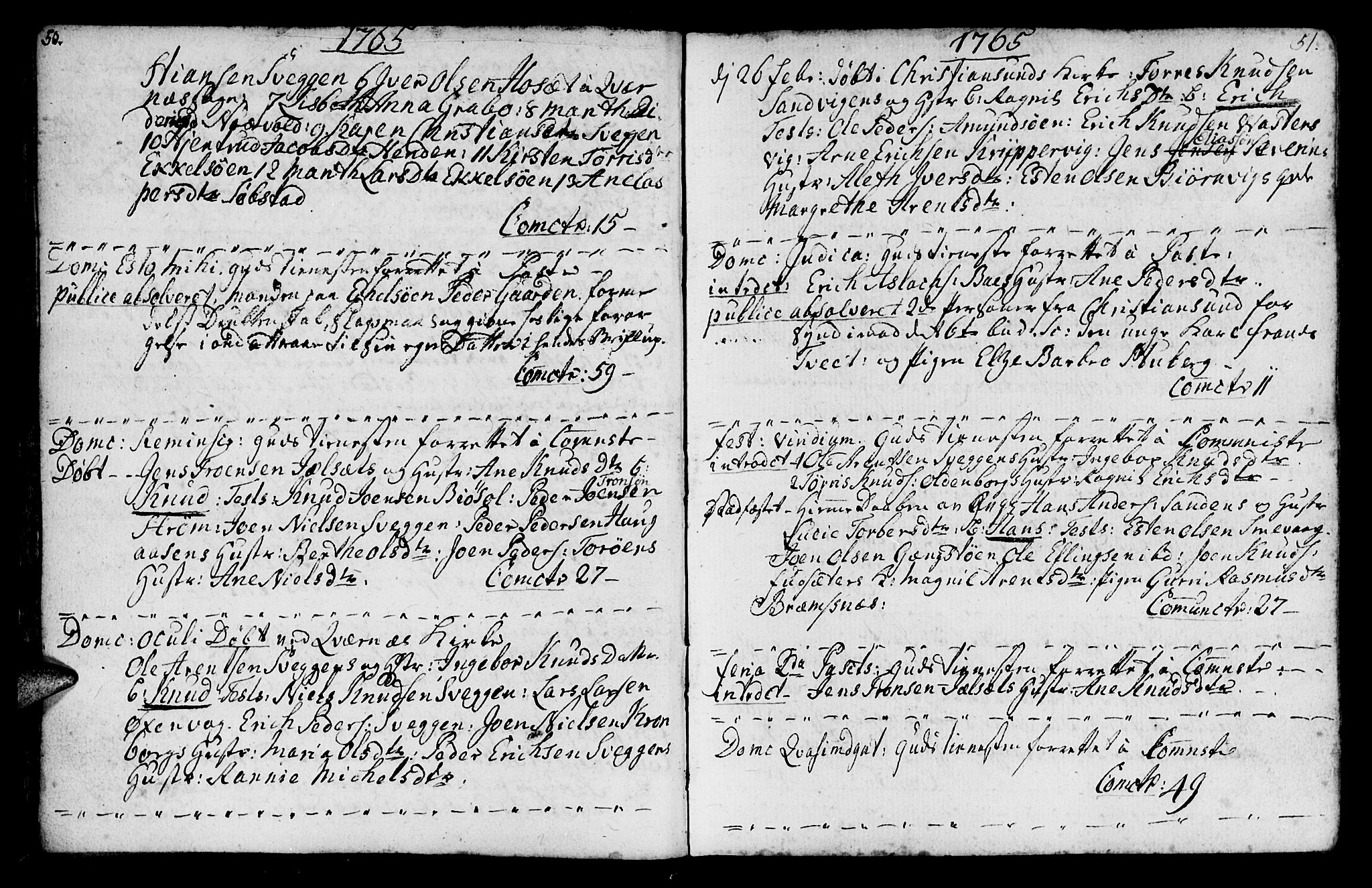 Ministerialprotokoller, klokkerbøker og fødselsregistre - Møre og Romsdal, AV/SAT-A-1454/569/L0816: Parish register (official) no. 569A02, 1759-1805, p. 50-51