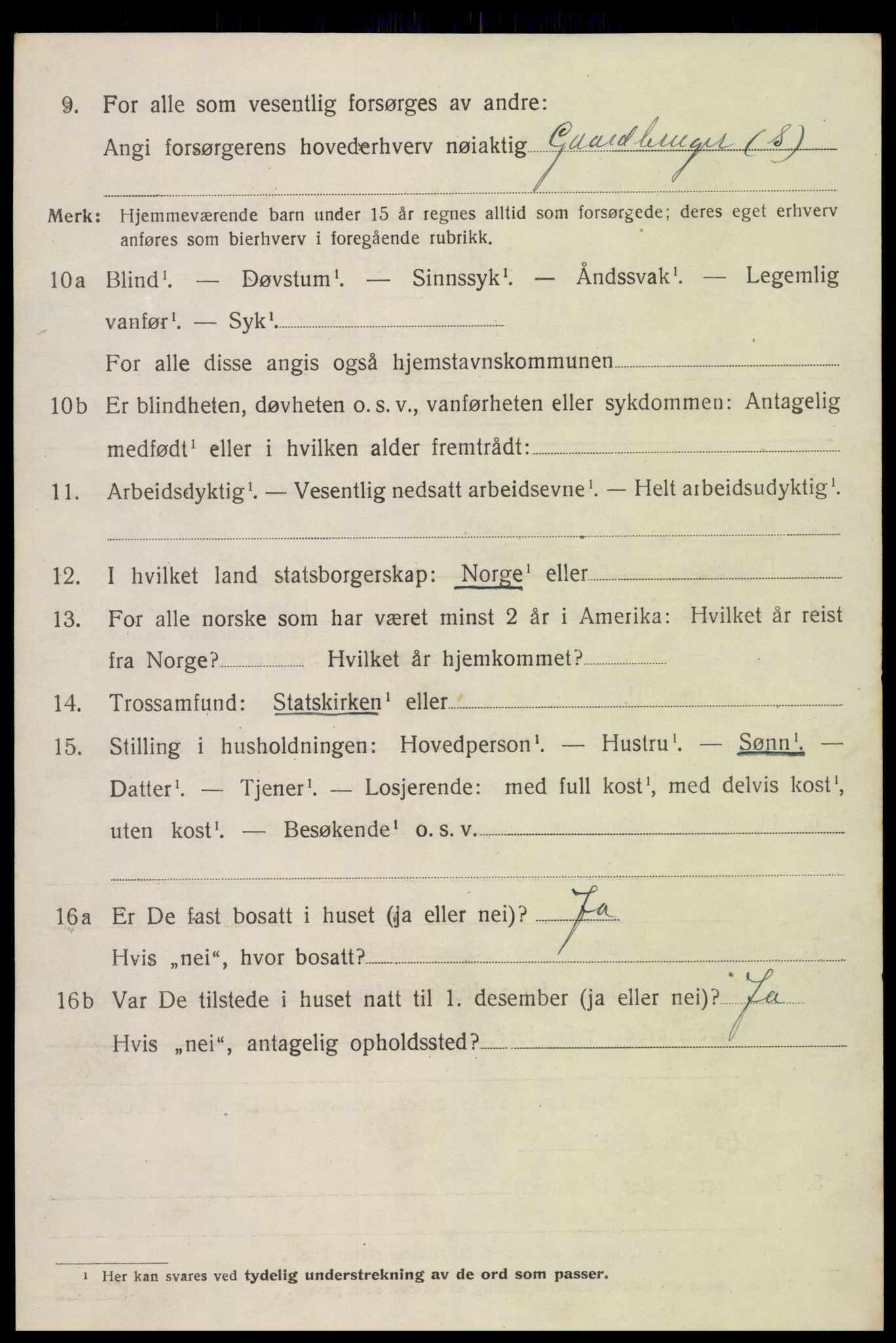 SAK, 1920 census for Iveland, 1920, p. 2286