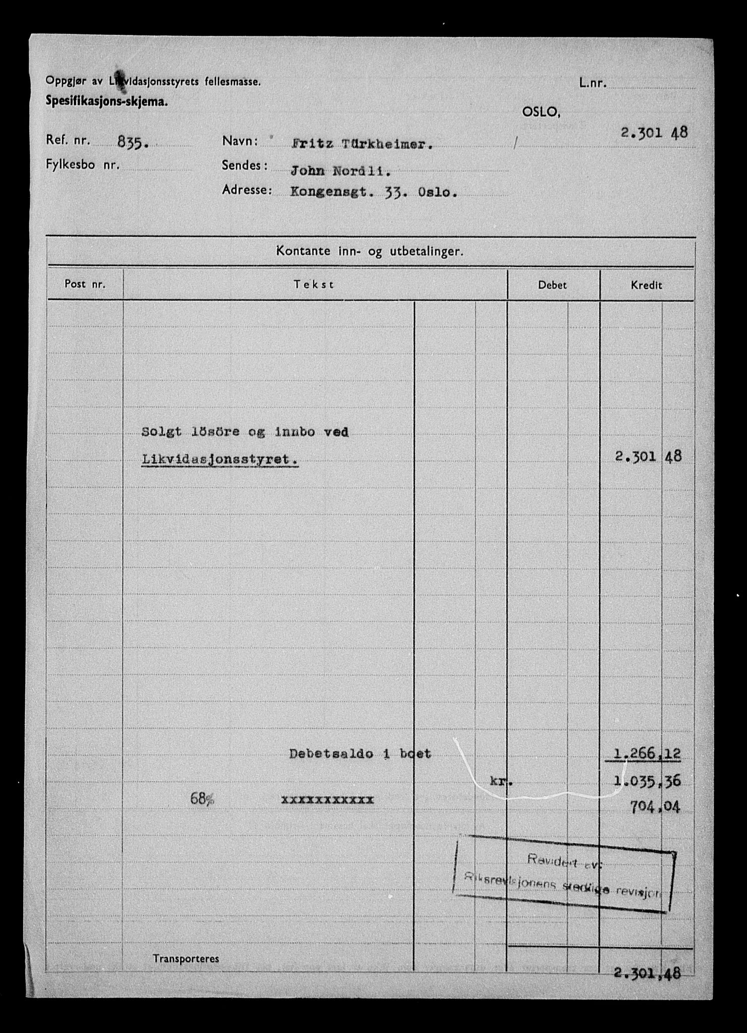 Justisdepartementet, Tilbakeføringskontoret for inndratte formuer, AV/RA-S-1564/H/Hc/Hcd/L1008: --, 1945-1947, p. 5