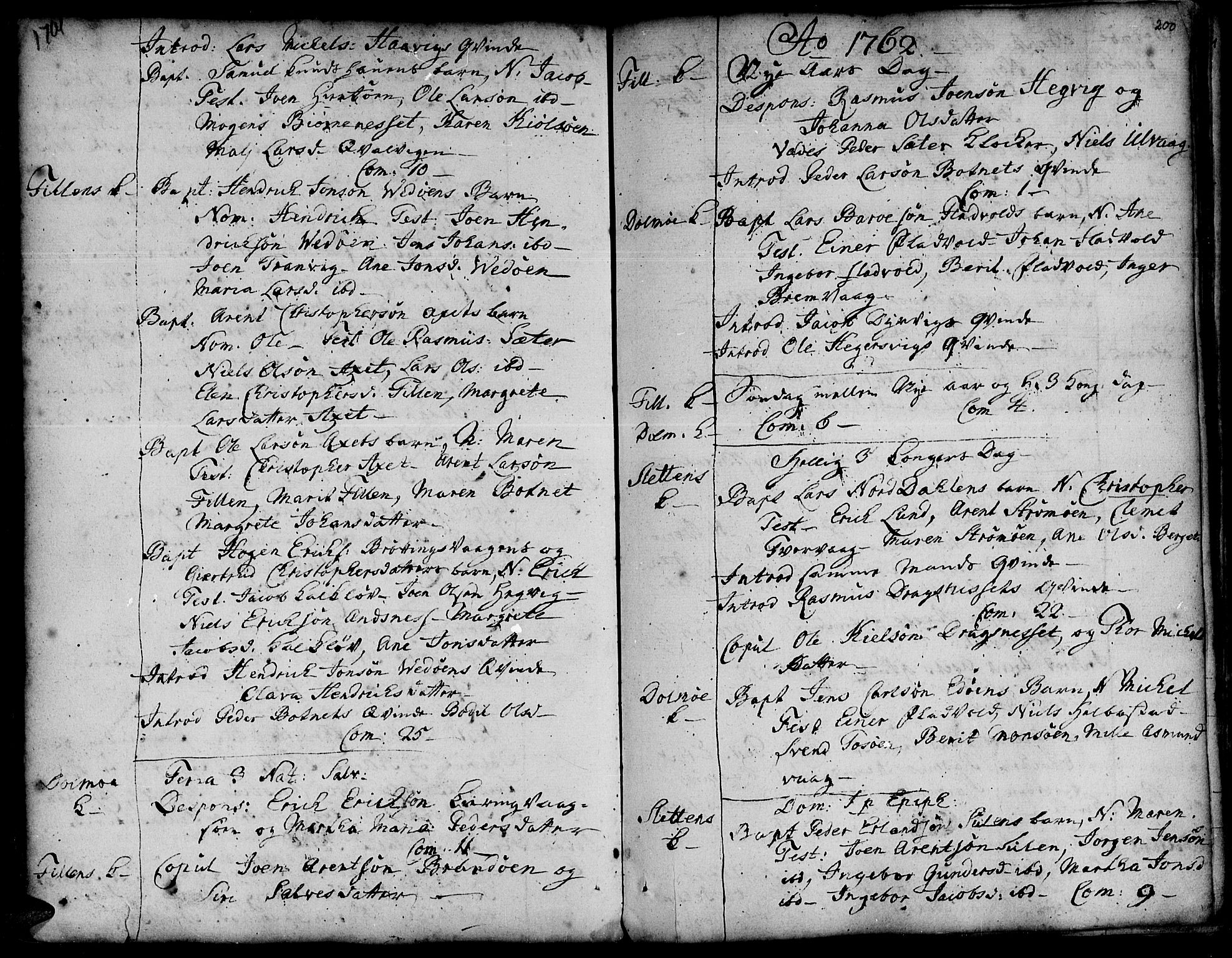 Ministerialprotokoller, klokkerbøker og fødselsregistre - Sør-Trøndelag, SAT/A-1456/634/L0525: Parish register (official) no. 634A01, 1736-1775, p. 200