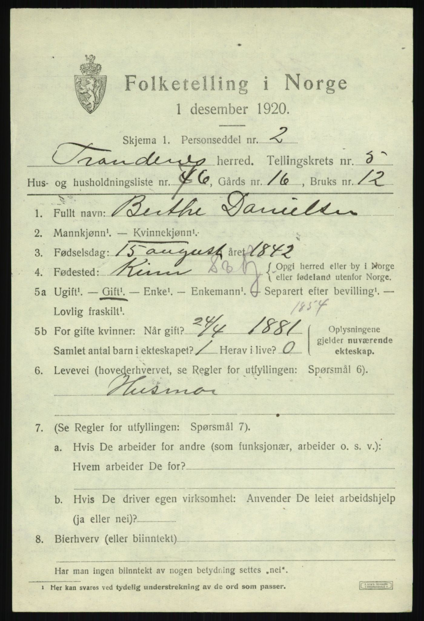 SATØ, 1920 census for Trondenes, 1920, p. 6175