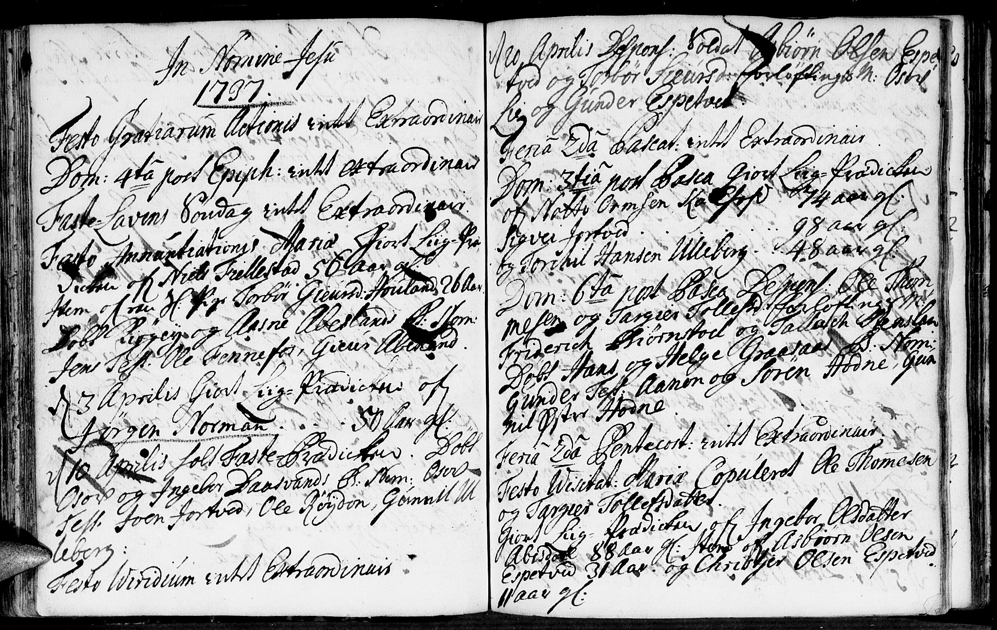 Evje sokneprestkontor, SAK/1111-0008/F/Fa/Fab/L0001: Parish register (official) no. A 1, 1704-1764, p. 130-131