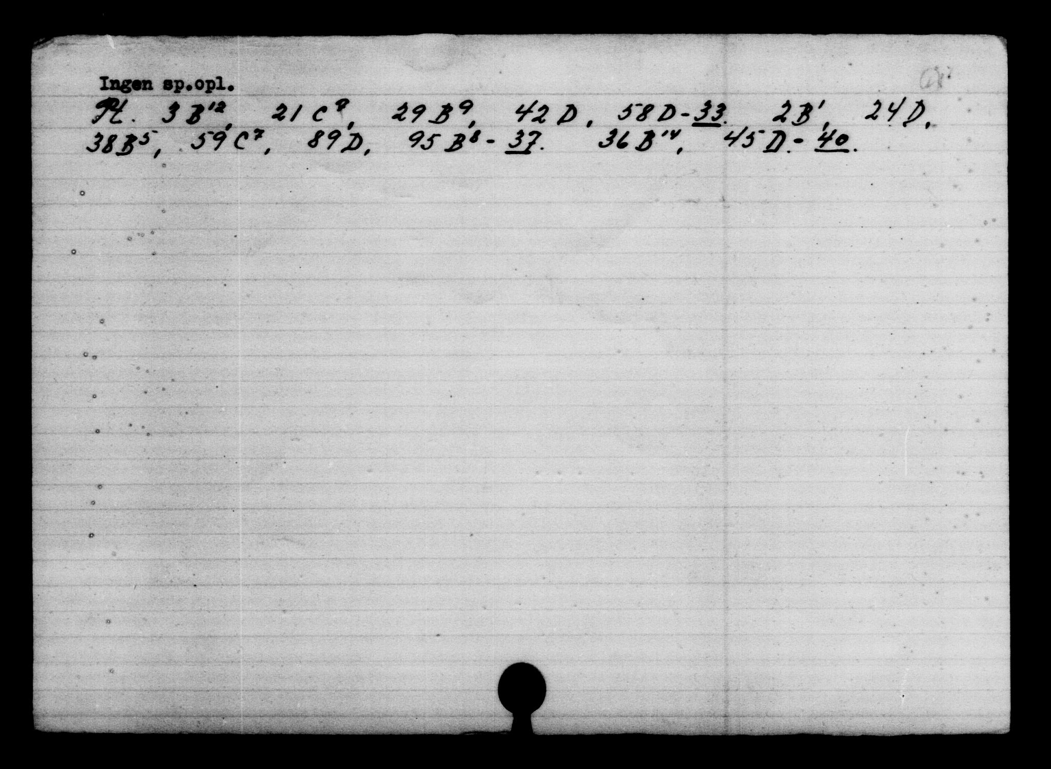 Utenriksstasjonene, Legasjonen i Stockholm, Flyktningkontoret, AV/RA-S-6753/V/Va/L0004: Kjesäterkartoteket, flyktninger med registreringsnr. 3496-6610, 1940-1945, p. 3151