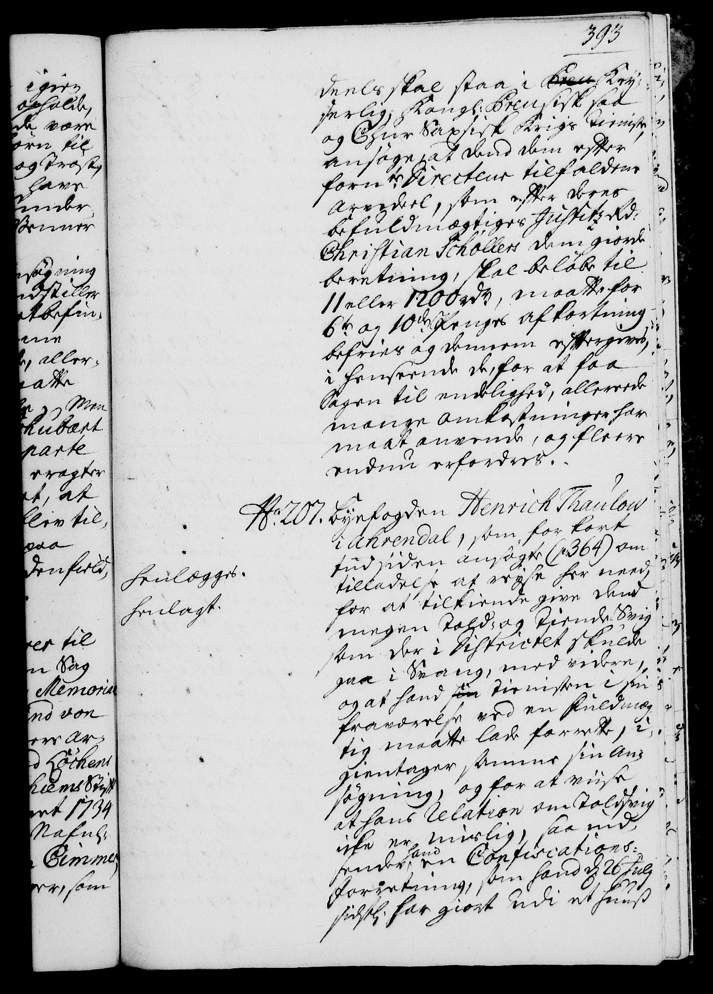 Rentekammeret, Kammerkanselliet, AV/RA-EA-3111/G/Gh/Gha/L0018: Norsk ekstraktmemorialprotokoll (merket RK 53.63), 1735-1736, p. 393