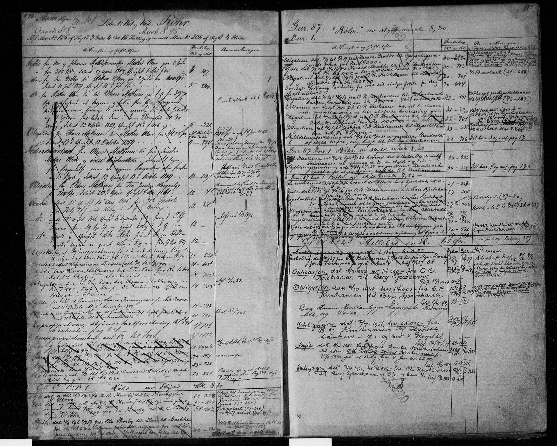 Idd og Marker sorenskriveri, AV/SAO-A-10283/G/Ga/Gac/L0004b: Mortgage register no. II 4b, 1848-1953, p. 592-593