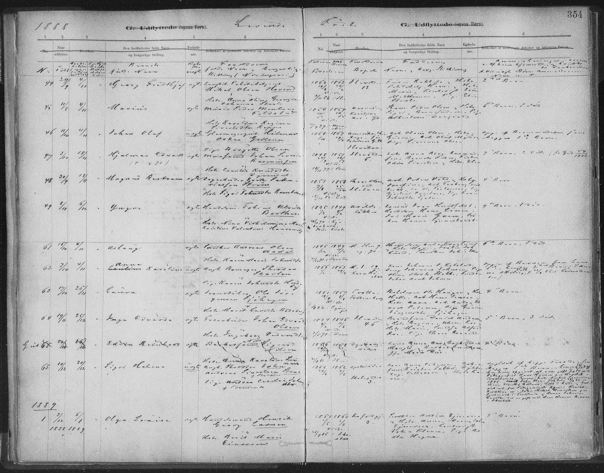 Ministerialprotokoller, klokkerbøker og fødselsregistre - Sør-Trøndelag, SAT/A-1456/603/L0163: Parish register (official) no. 603A02, 1879-1895, p. 354