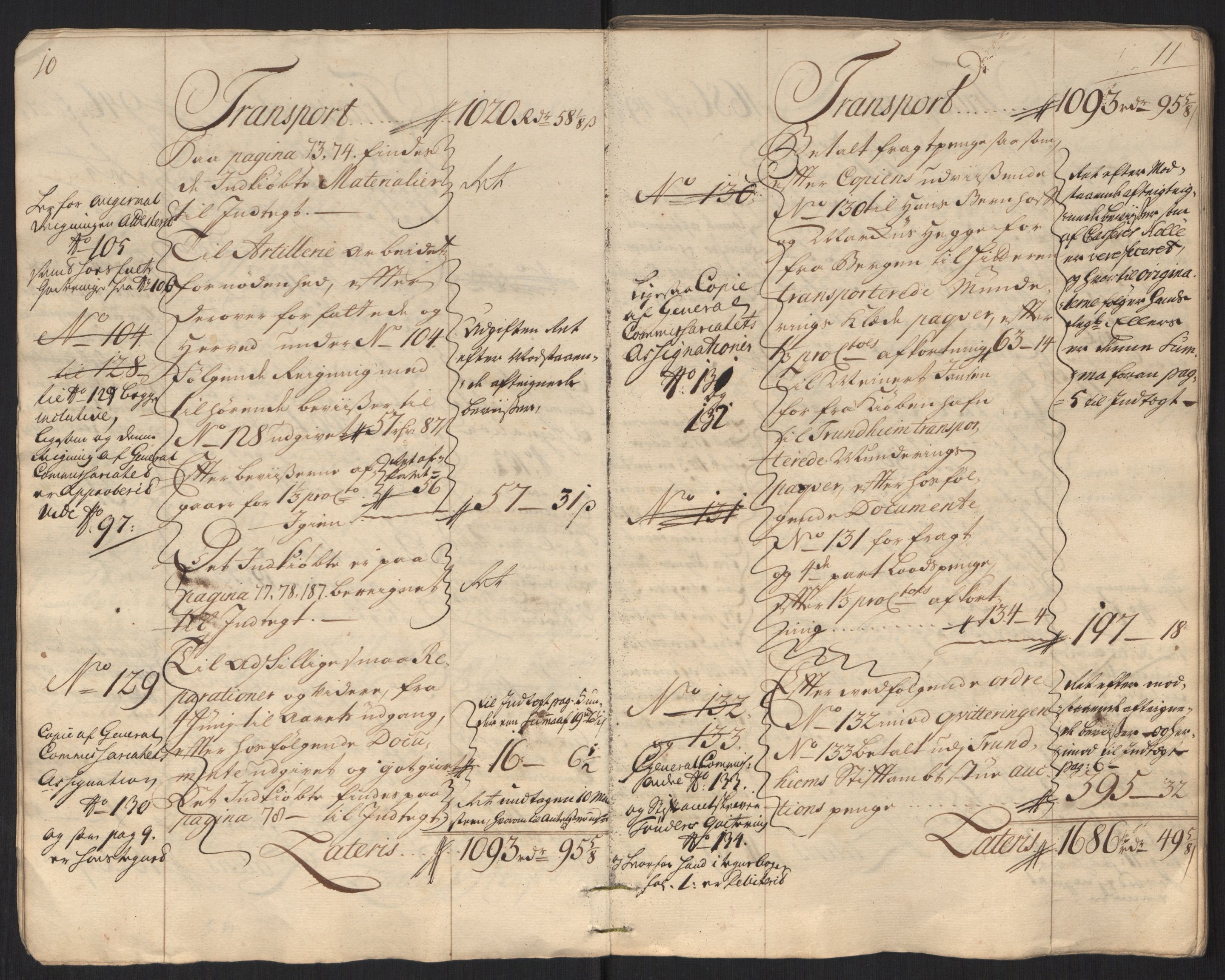 Rentekammeret inntil 1814, Reviderte regnskaper, Militære regnskaper, AV/RA-EA-4069/Rd/L0649: Trondheim festningsregnskaper, 1731, p. 10-11