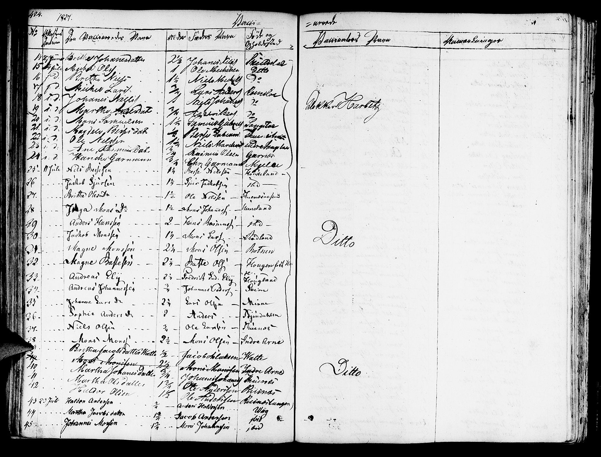 Haus sokneprestembete, AV/SAB-A-75601/H/Haa: Parish register (official) no. A 13, 1821-1827, p. 424