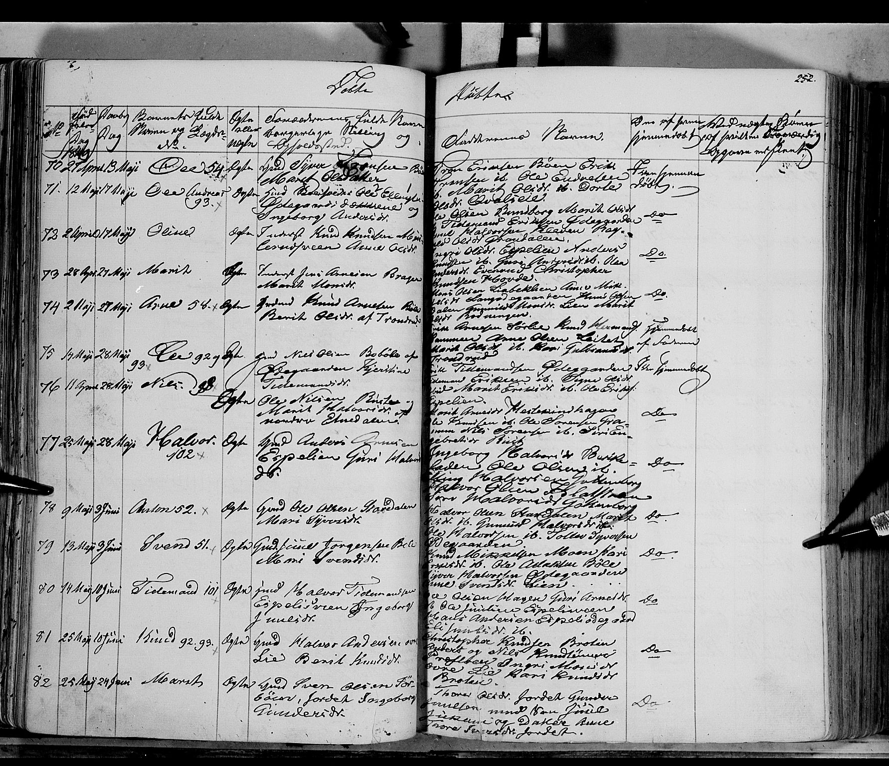 Sør-Aurdal prestekontor, AV/SAH-PREST-128/H/Ha/Haa/L0004: Parish register (official) no. 4, 1841-1849, p. 251-252
