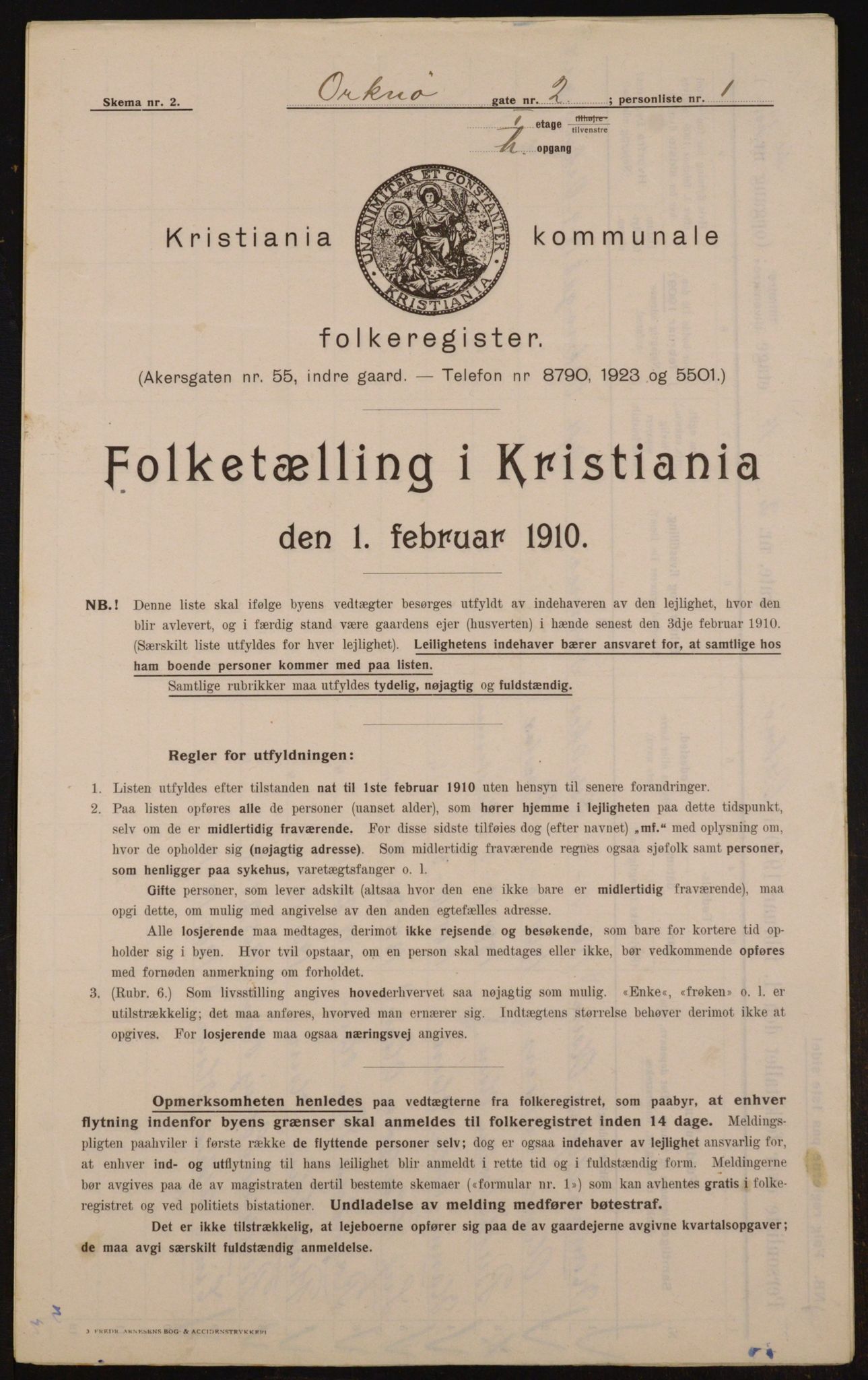 OBA, Municipal Census 1910 for Kristiania, 1910, p. 73112