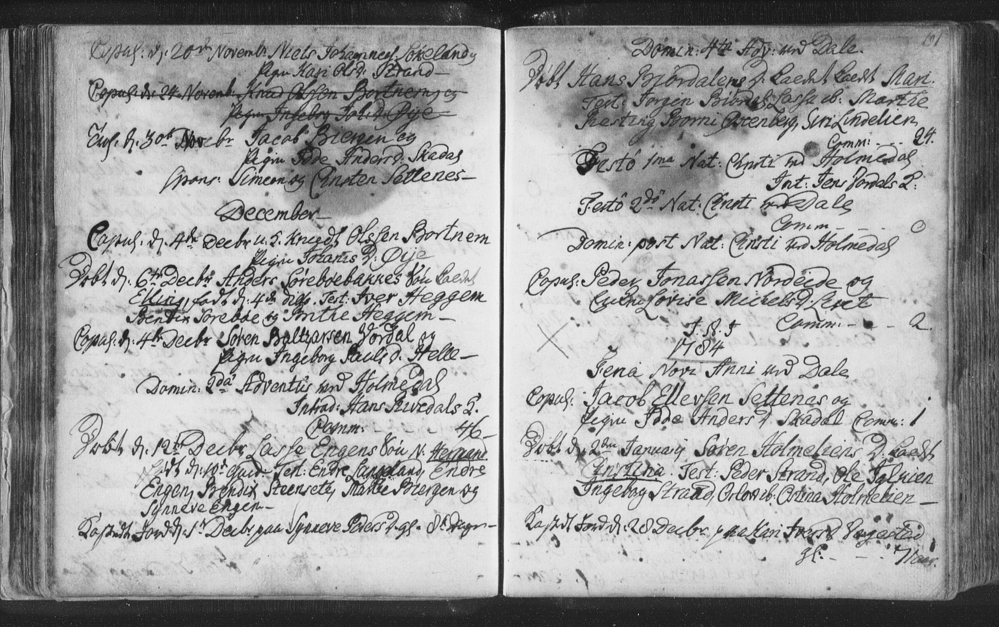 Fjaler sokneprestembete, SAB/A-79801/H/Haa/Haaa/L0002: Parish register (official) no. A 2, 1779-1798, p. 61