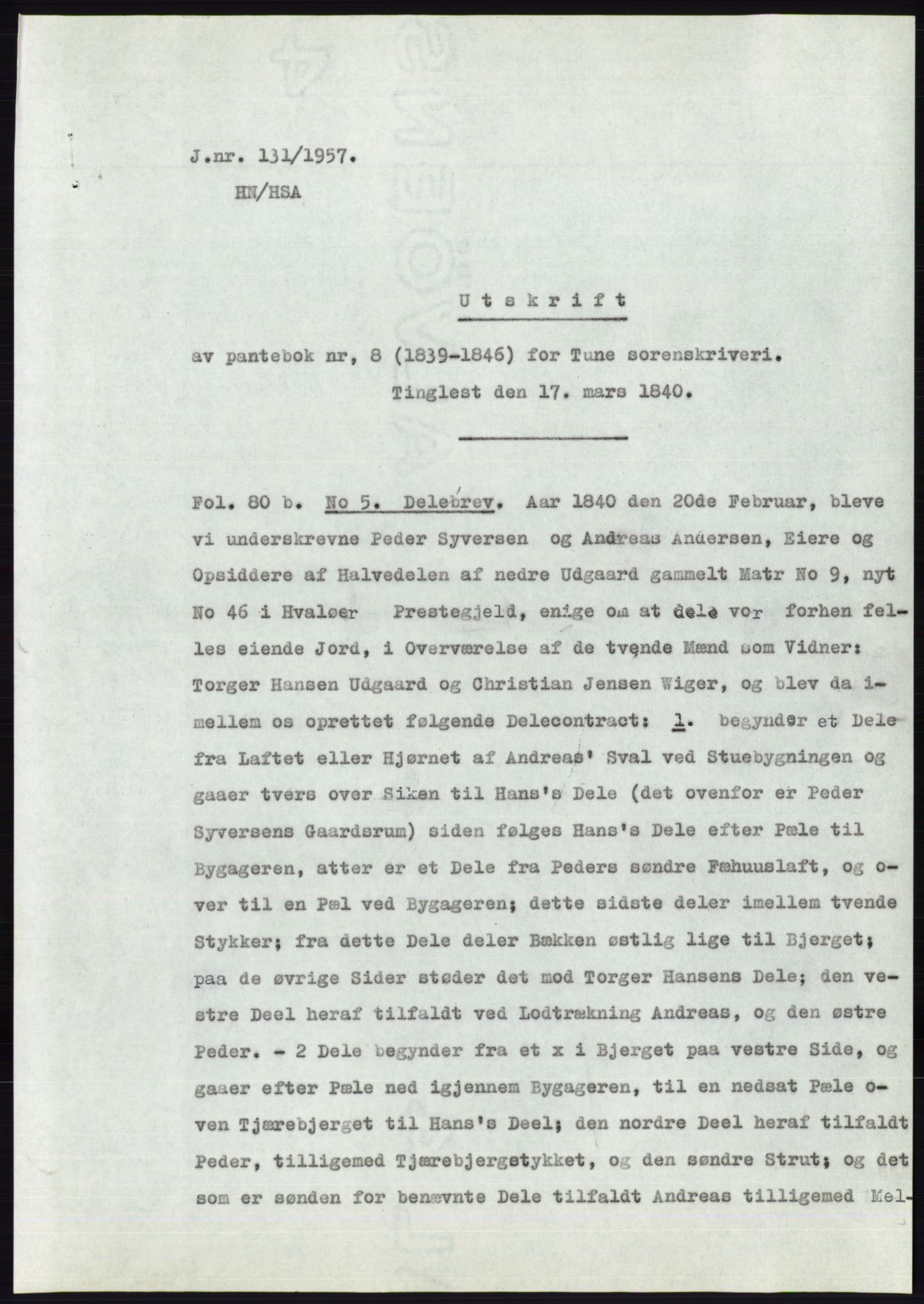 Statsarkivet i Oslo, SAO/A-10621/Z/Zd/L0006: Avskrifter, j.nr 5-792/1957, 1957, p. 55