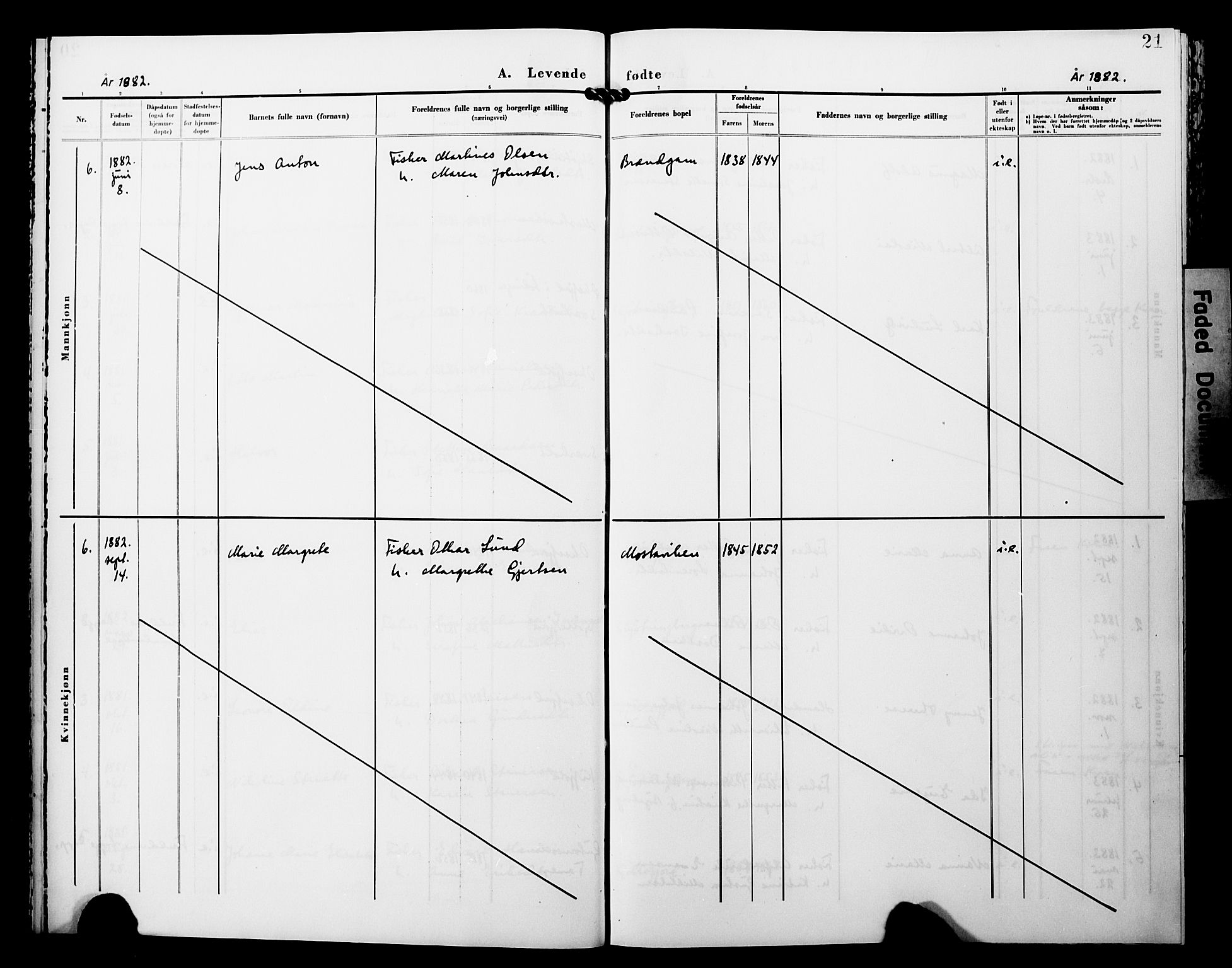 Lebesby sokneprestkontor, AV/SATØ-S-1353/H/Ha/L0005kirke: Parish register (official) no. 5, 1870-1902, p. 21