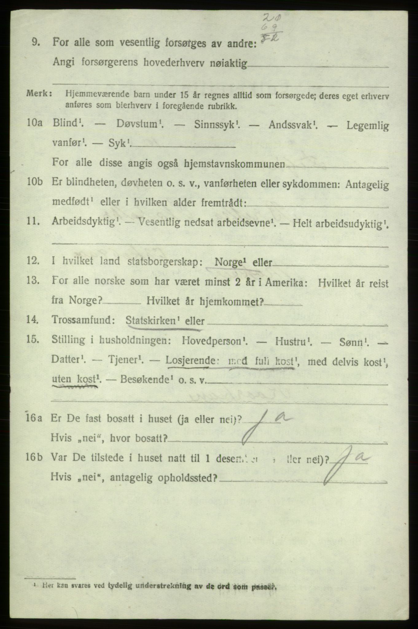 SAB, 1920 census for Fitjar, 1920, p. 2747