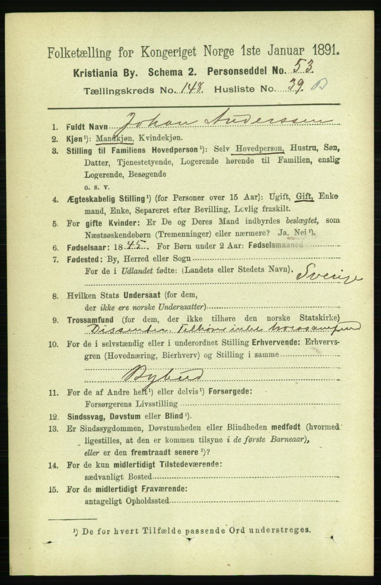 RA, 1891 census for 0301 Kristiania, 1891, p. 82989