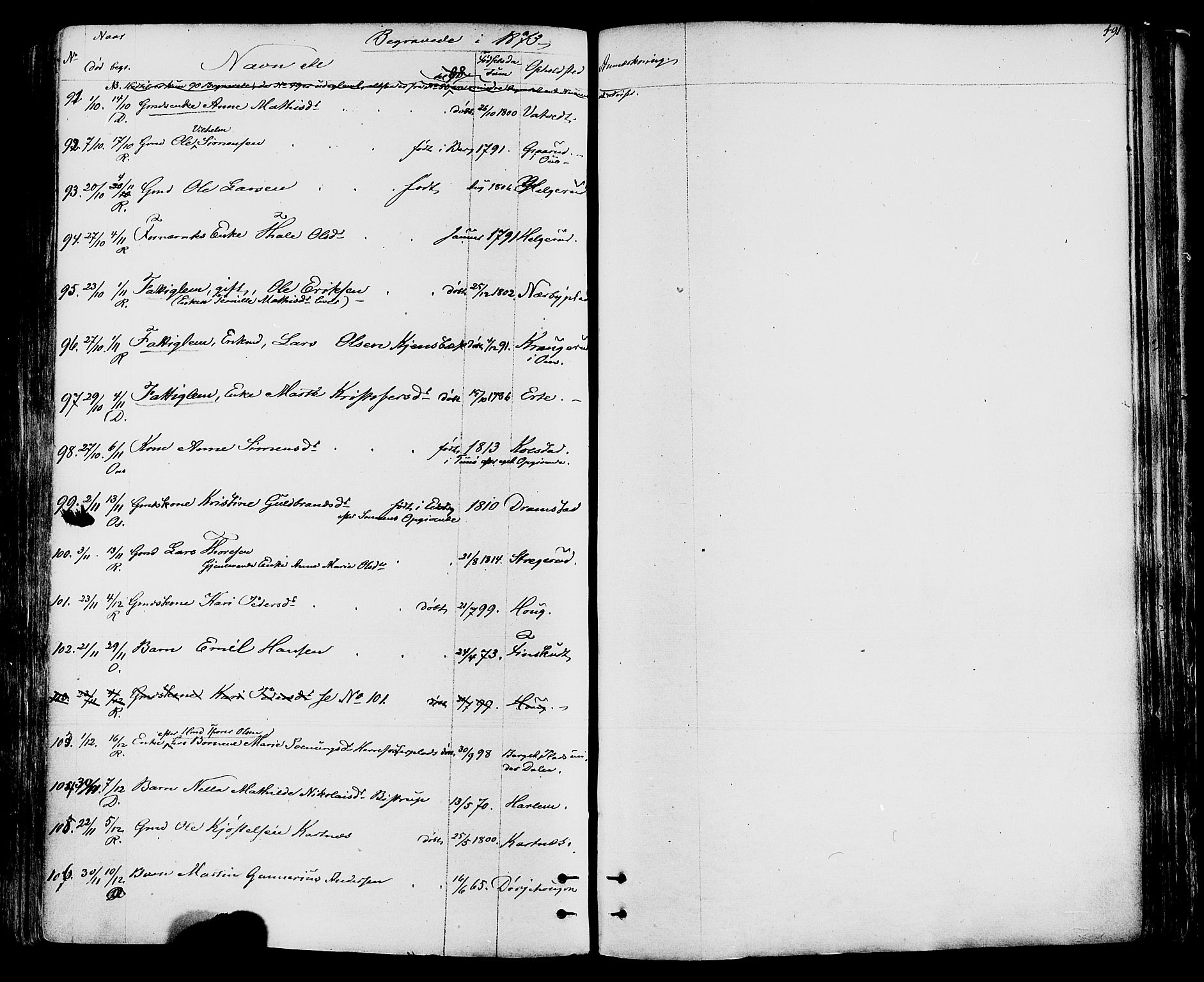 Rakkestad prestekontor Kirkebøker, SAO/A-2008/F/Fa/L0011: Parish register (official) no. I 11, 1862-1877, p. 491