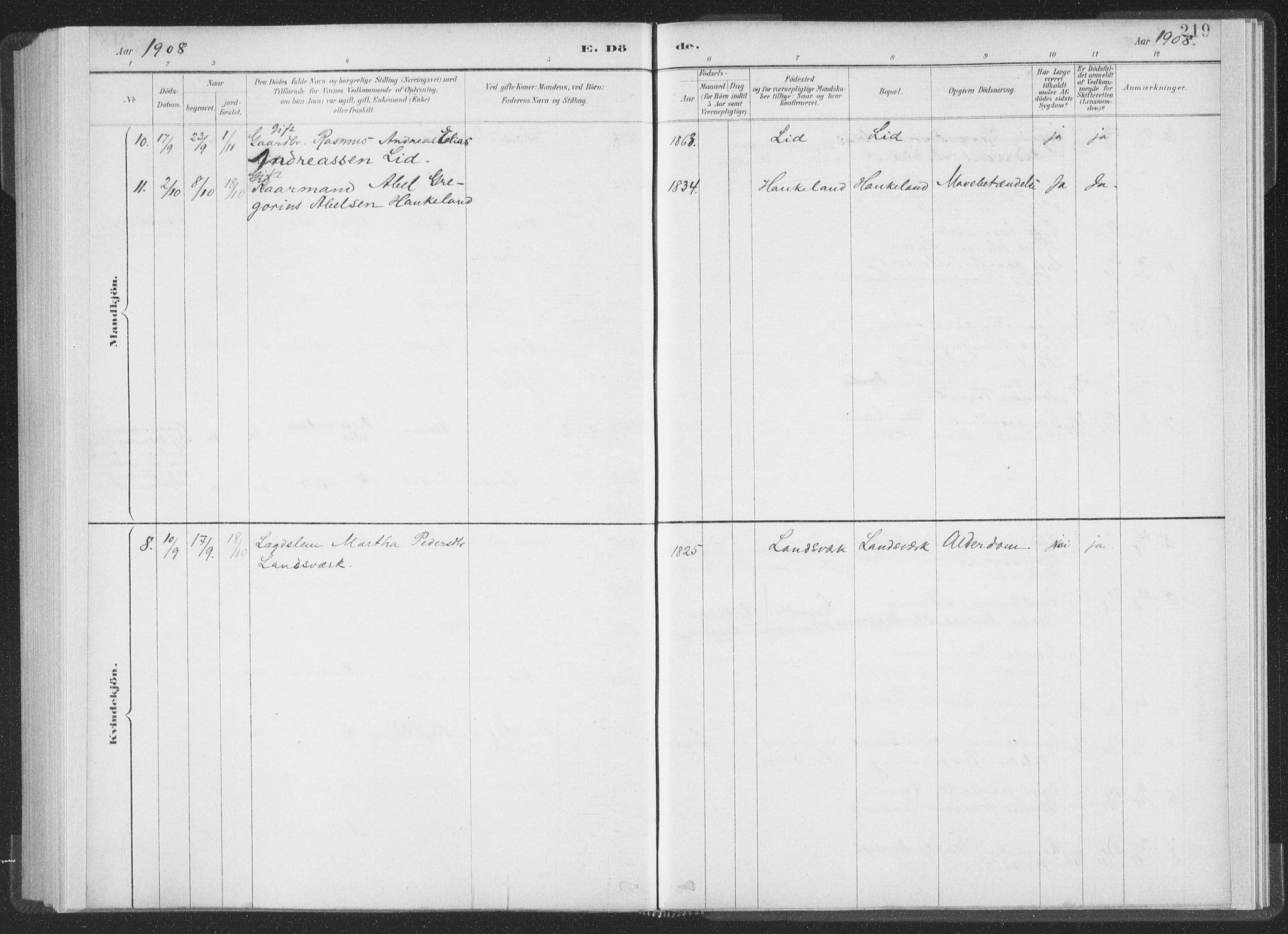 Ministerialprotokoller, klokkerbøker og fødselsregistre - Møre og Romsdal, AV/SAT-A-1454/502/L0025: Parish register (official) no. 502A03, 1885-1909, p. 219