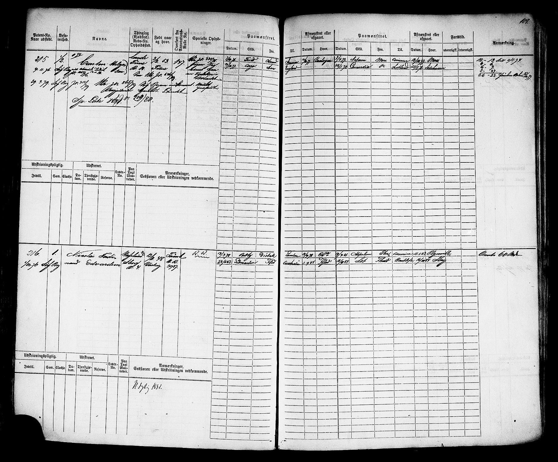 Sarpsborg mønstringskontor, SAO/A-10569c/F/Fc/Fcb/L0003: Hovedrulle, 1860-1881, p. 113