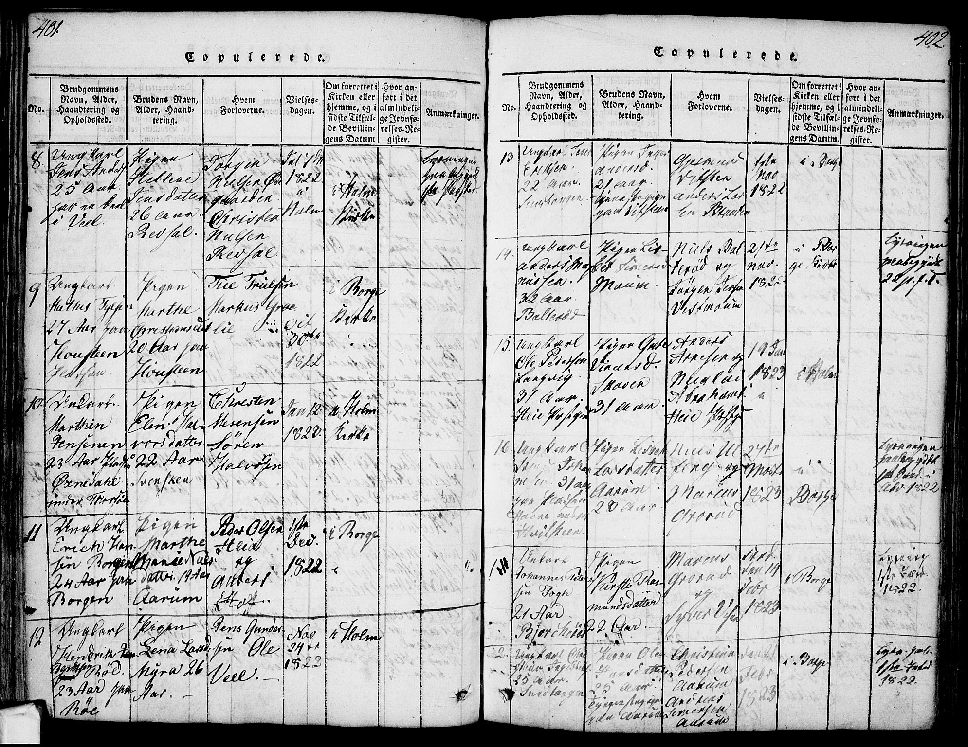 Borge prestekontor Kirkebøker, SAO/A-10903/F/Fa/L0003: Parish register (official) no. I 3, 1815-1836, p. 401-402