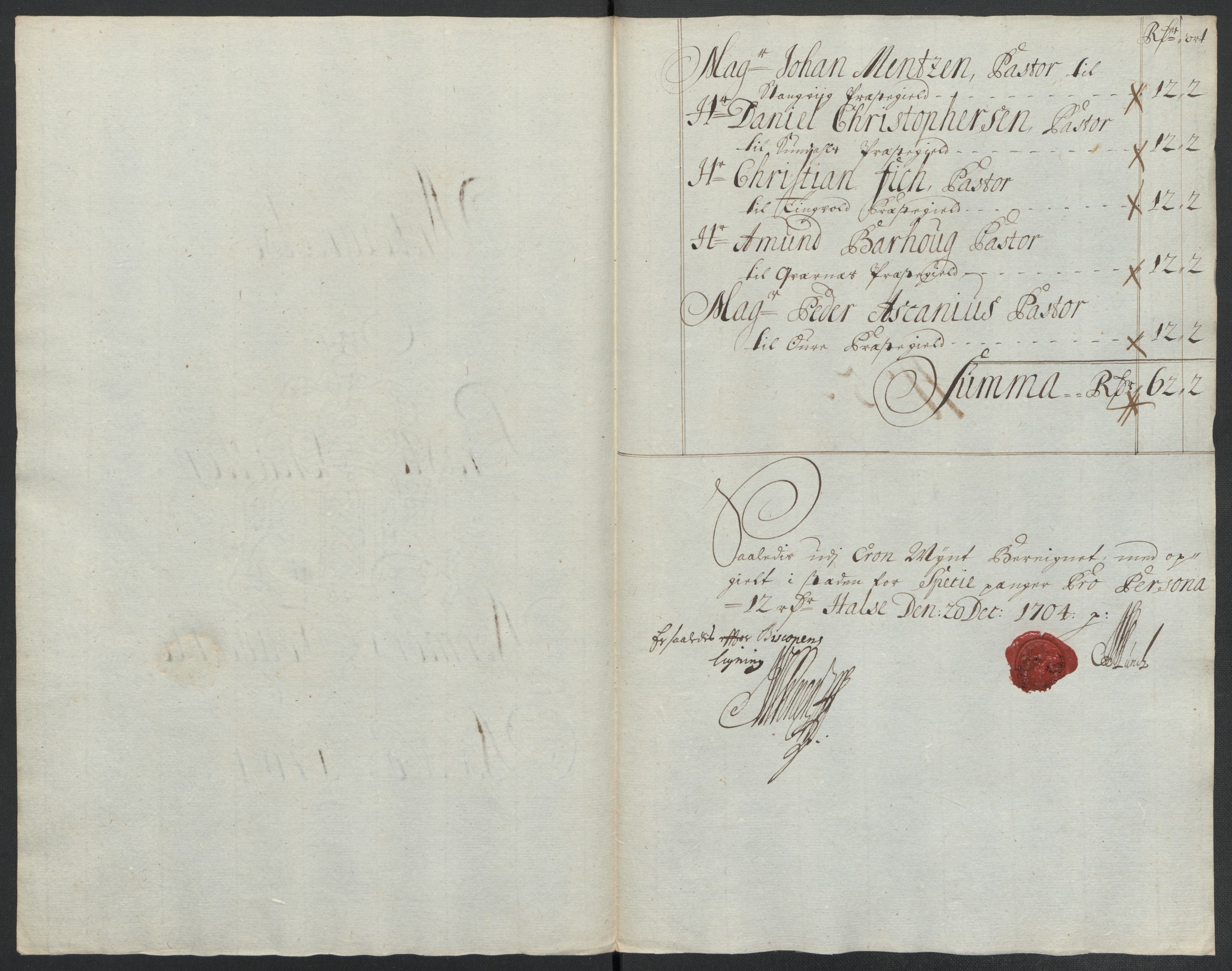 Rentekammeret inntil 1814, Reviderte regnskaper, Fogderegnskap, RA/EA-4092/R56/L3740: Fogderegnskap Nordmøre, 1703-1704, p. 276