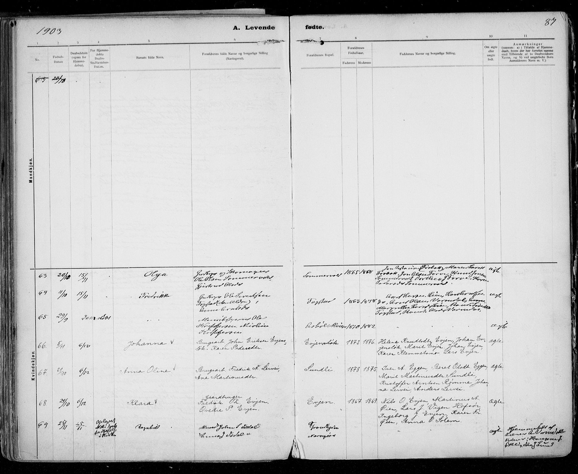 Ministerialprotokoller, klokkerbøker og fødselsregistre - Sør-Trøndelag, AV/SAT-A-1456/668/L0811: Parish register (official) no. 668A11, 1894-1913, p. 87