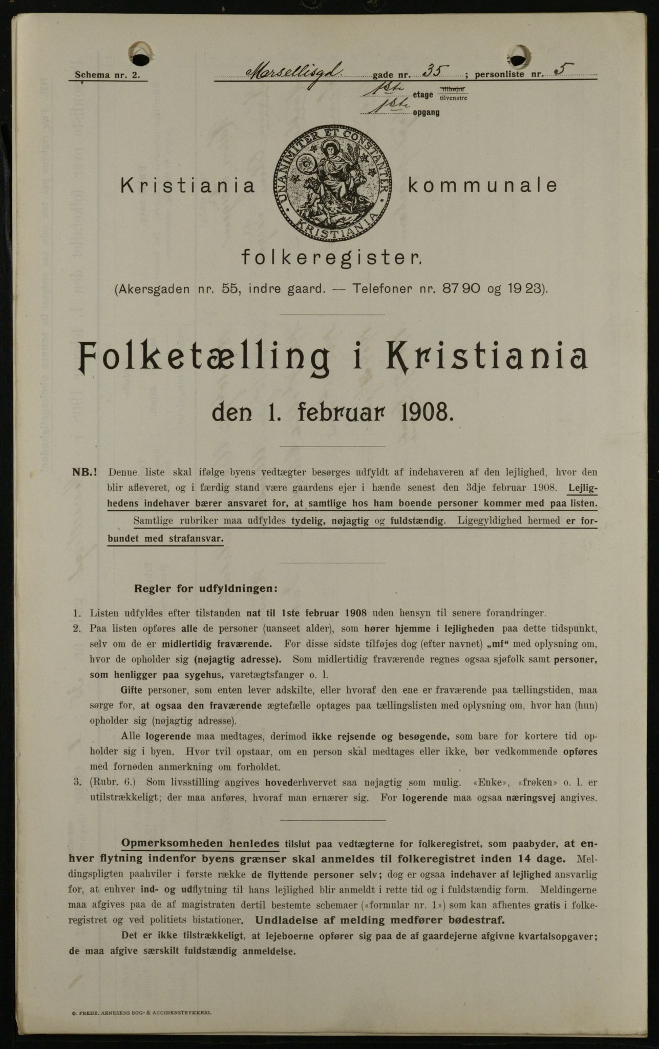 OBA, Municipal Census 1908 for Kristiania, 1908, p. 57995