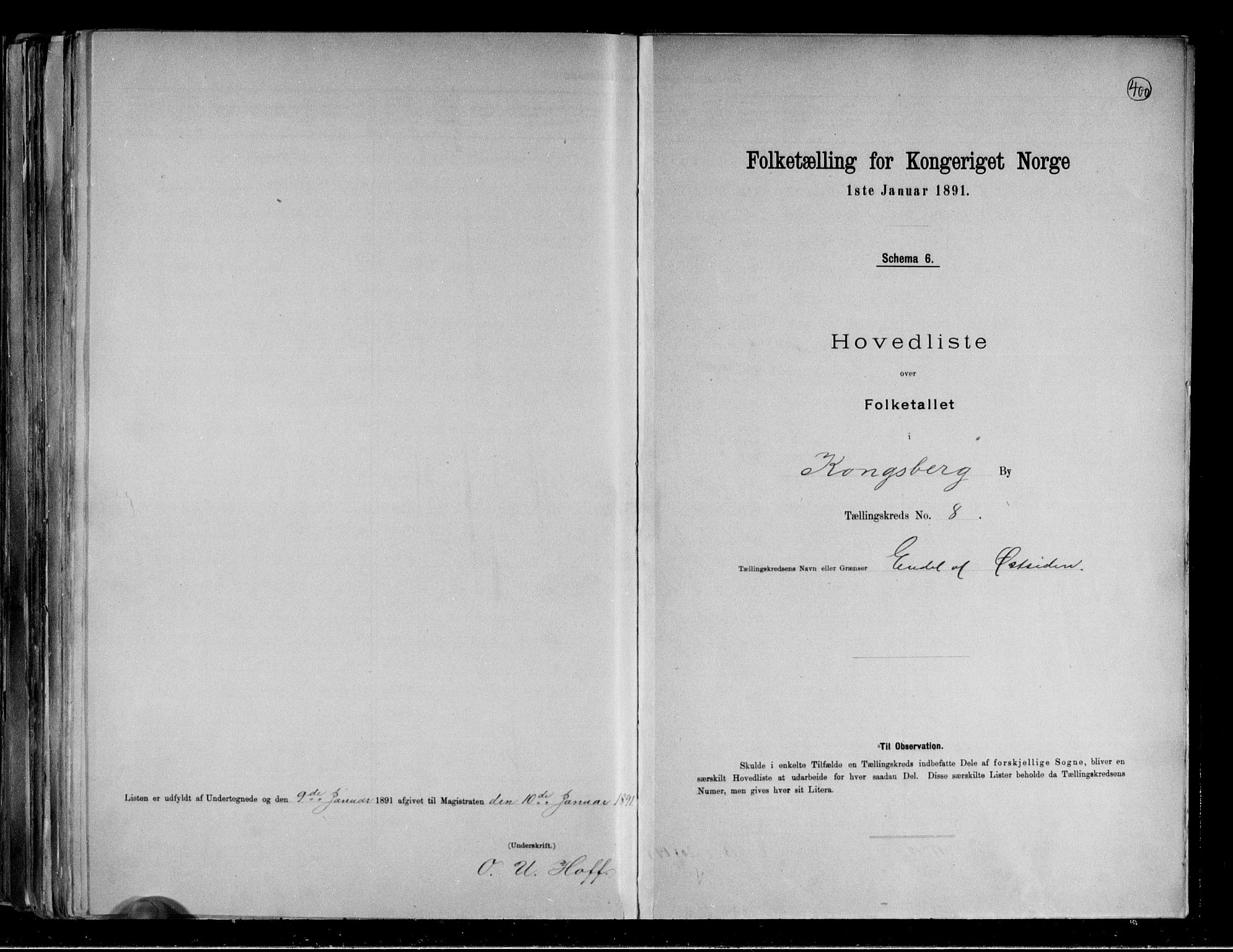 RA, 1891 census for 0604 Kongsberg, 1891, p. 18