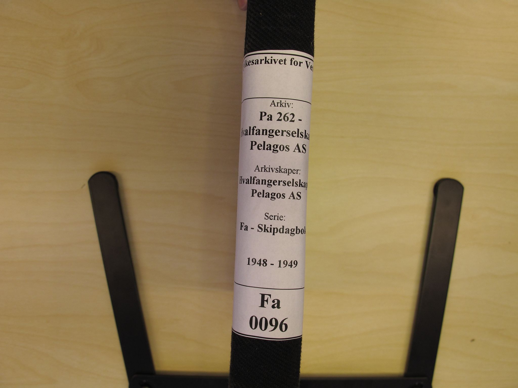 Pa 262 - Hvalfangerselskapet Pelagos AS, VEMU/A-1330/F/Fa/L0096: Kos VIII, hb - dekksdagbok, 1948-1949